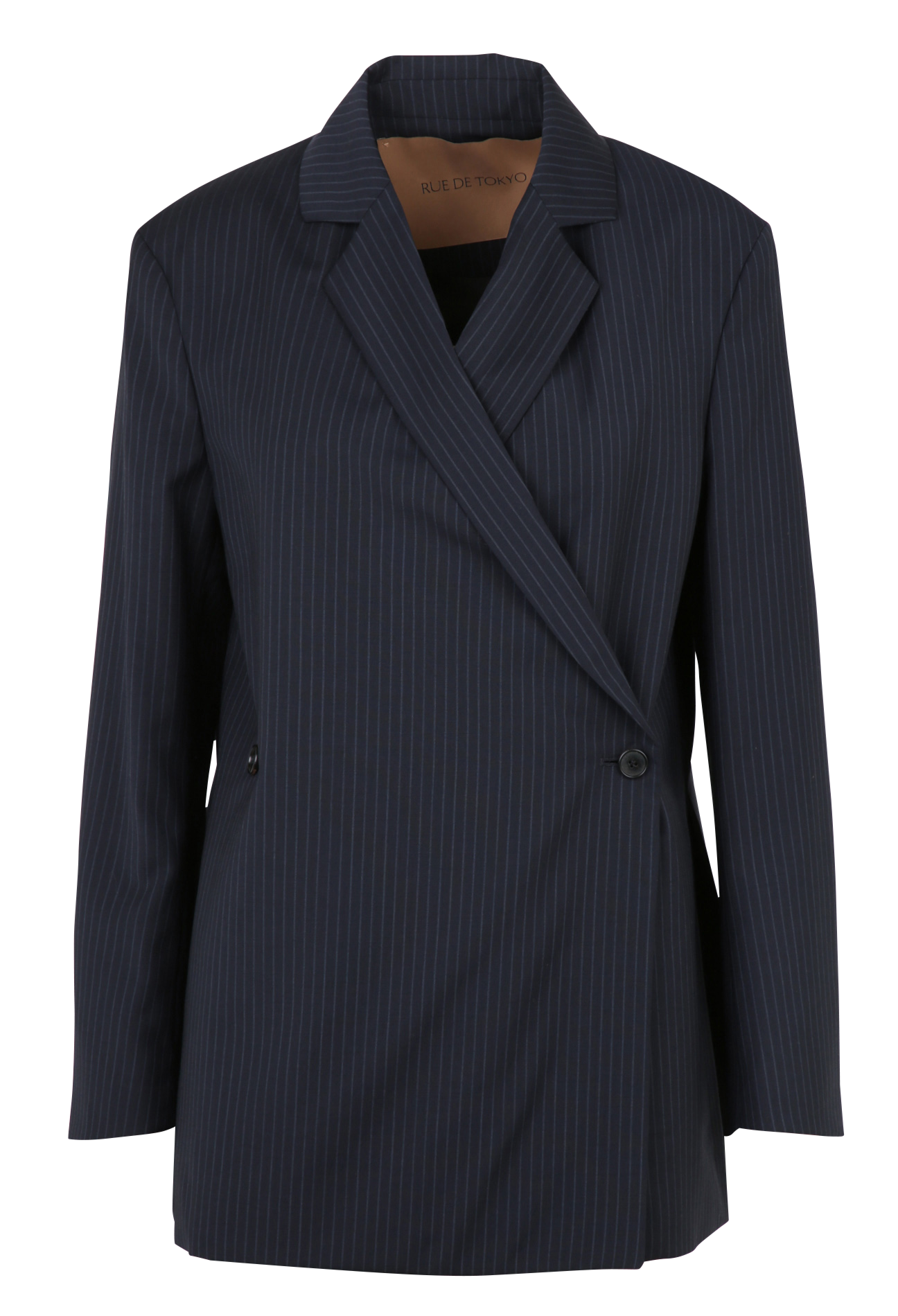 Straight wool blazer coat RUE DE TOKYO Blue