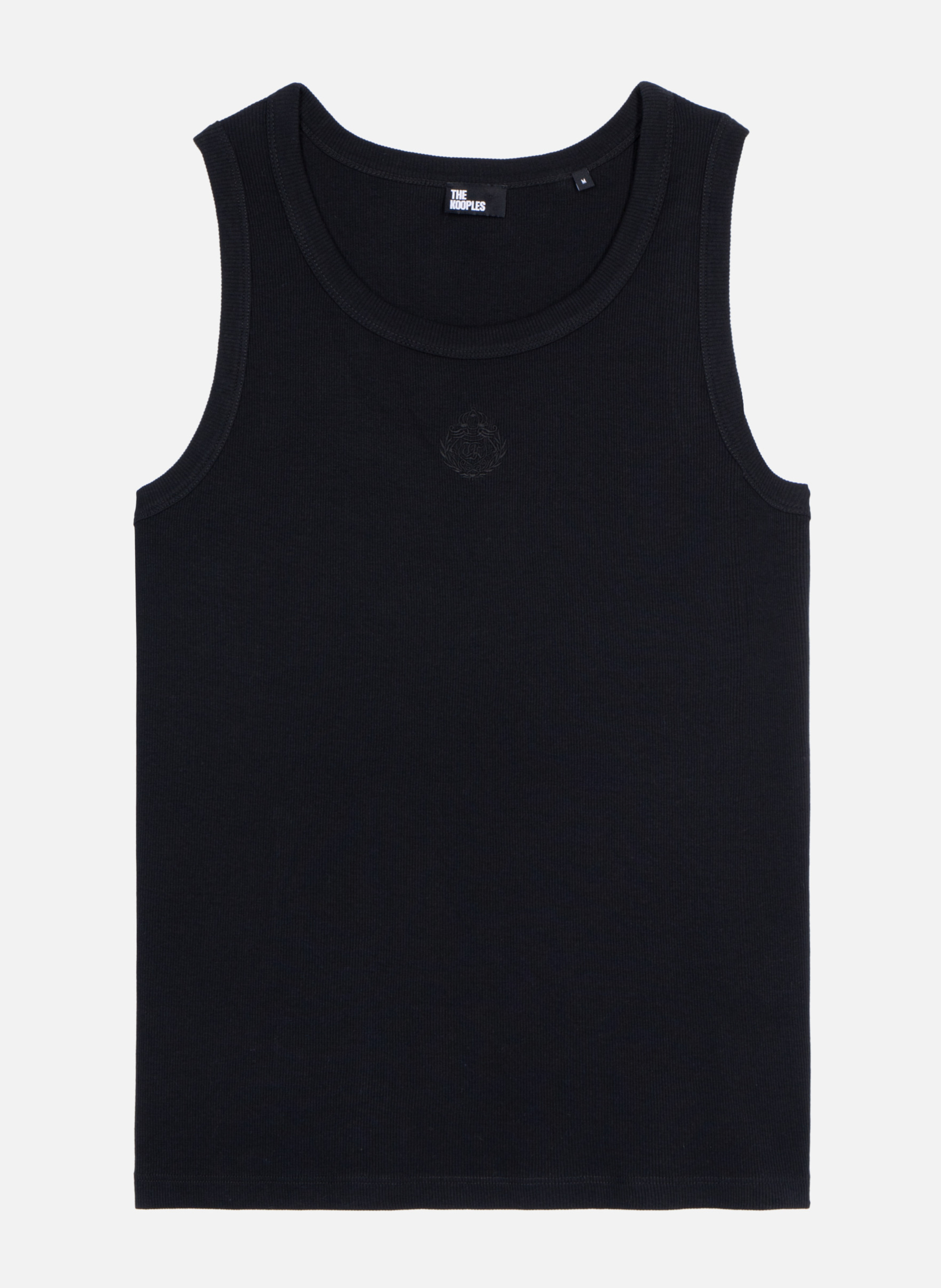 Tank top with coat of arms embroidery THE KOOPLES Black