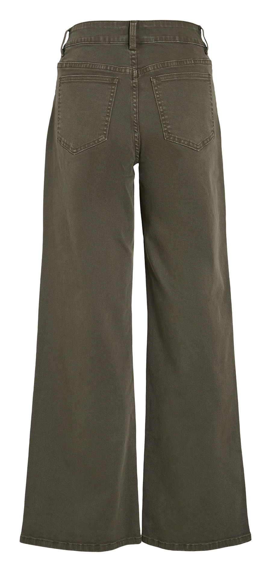 Cotton-blend wide-leg jeans VILA Green