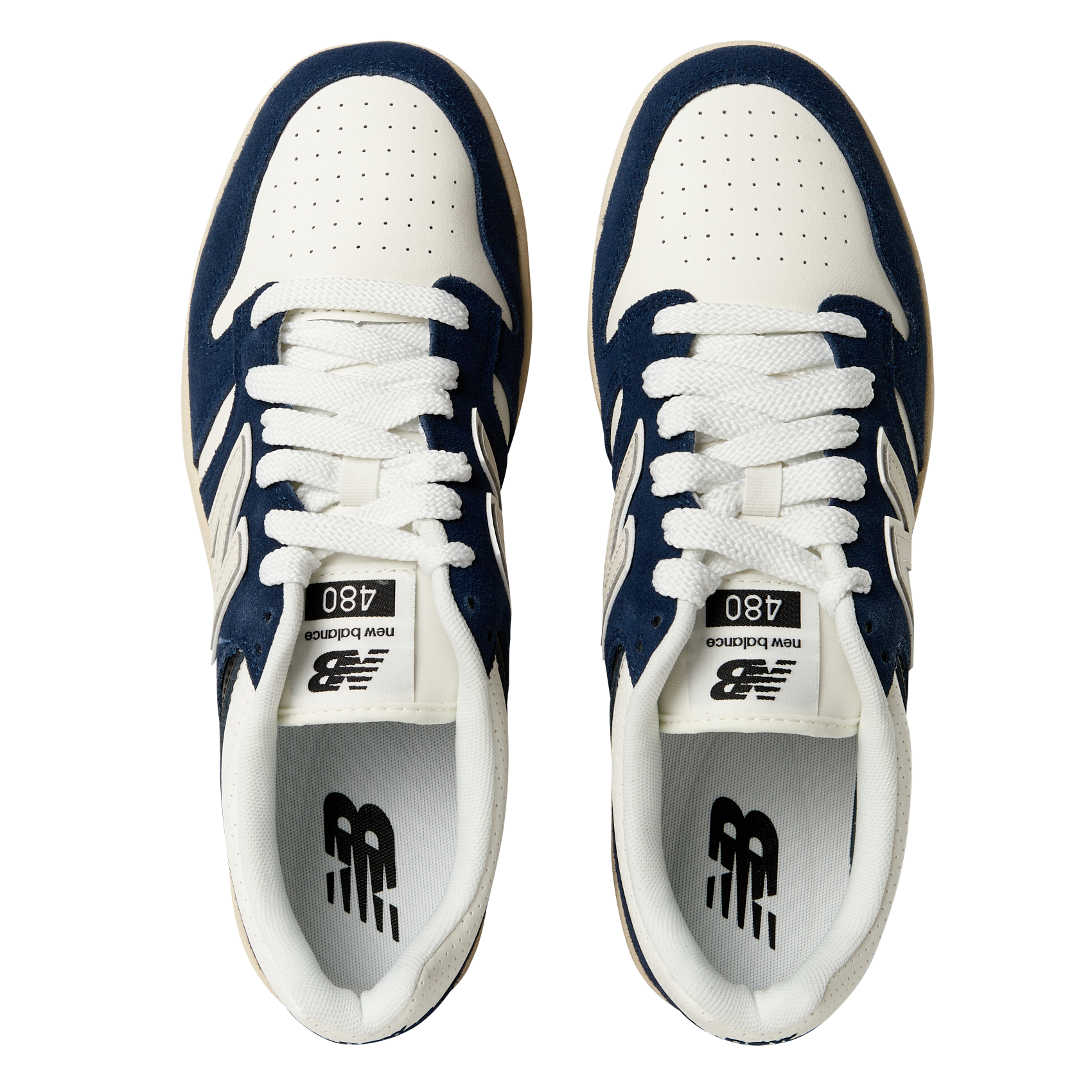 Low-top leather mix sneakers NEW BALANCE Blue