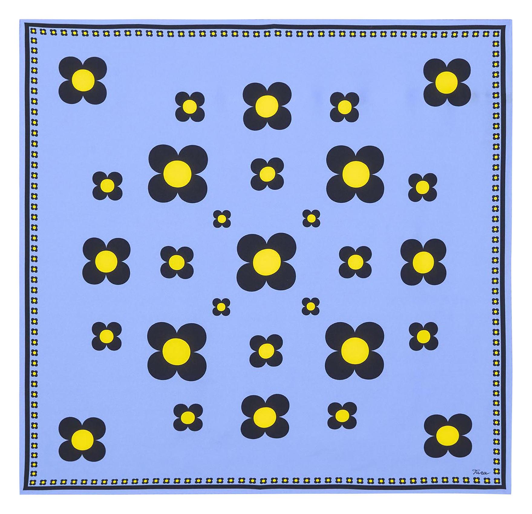 Printed silk scarf TARA JARMON Blue