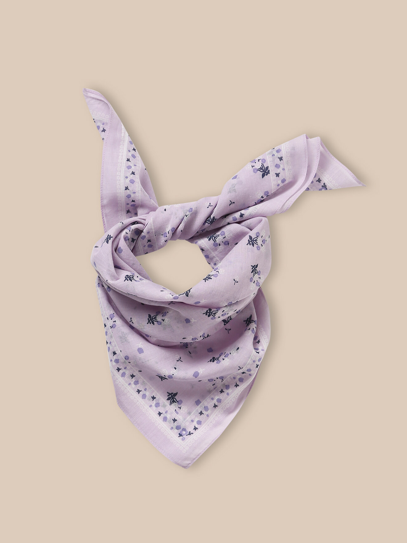 Printed bouquet scarf CYRILLUS Purple