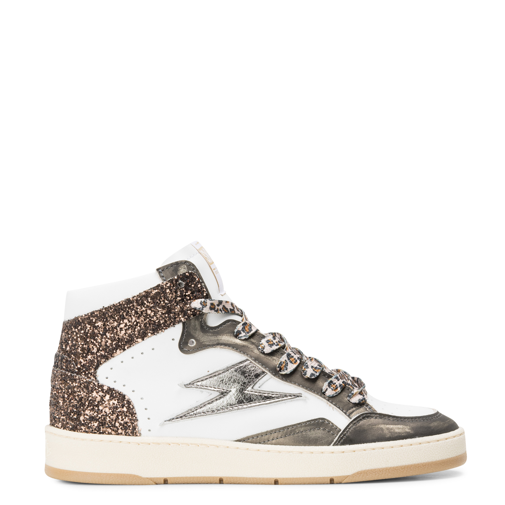 Baskets hautes en cuir mélangé SEMERDJIAN - SMR Marron