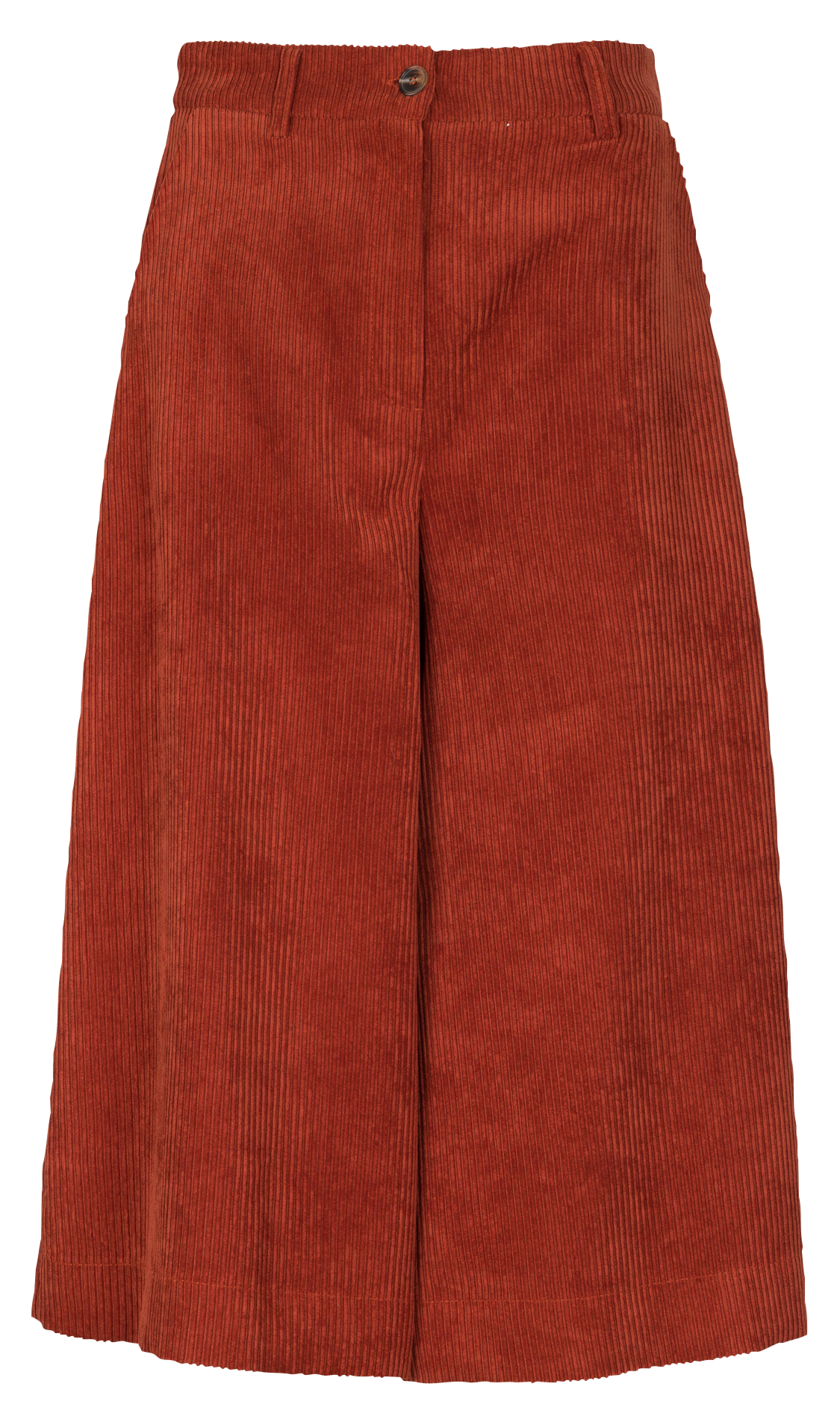 Wide-leg corduroy Bermuda shorts LA FEE MARABOUTEE Red