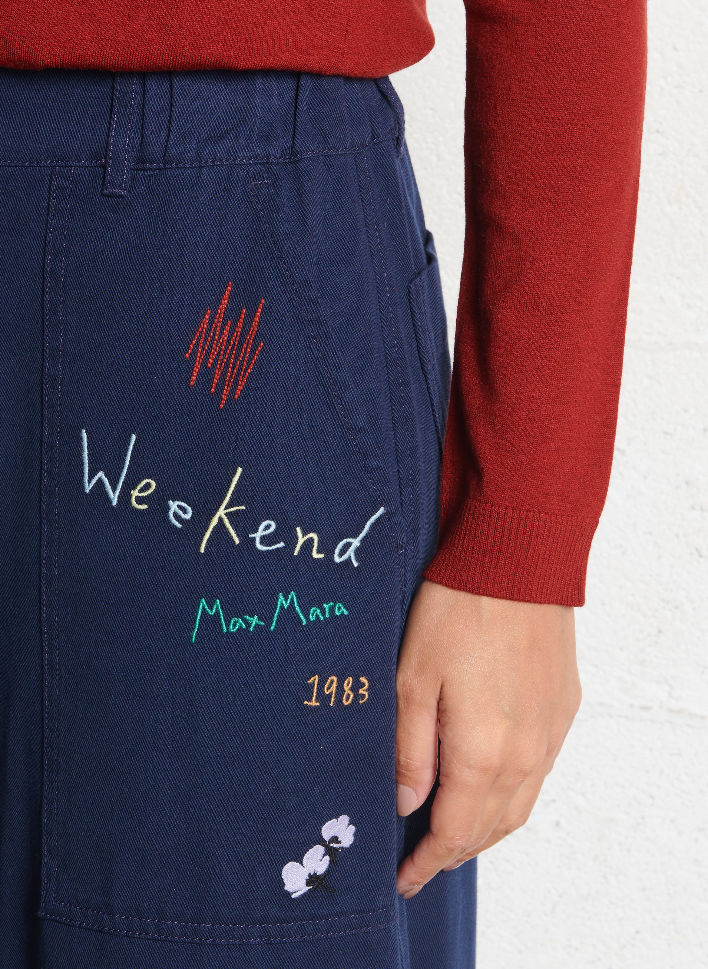 Weit geschnittene Jeans Blau