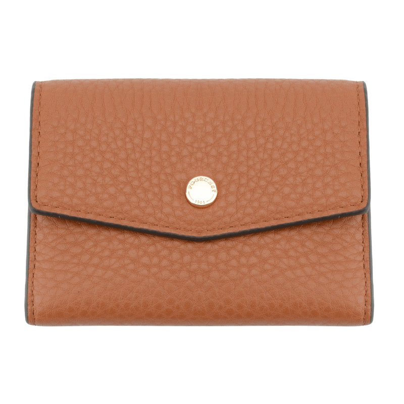 Leather coin purse POURCHET Brown