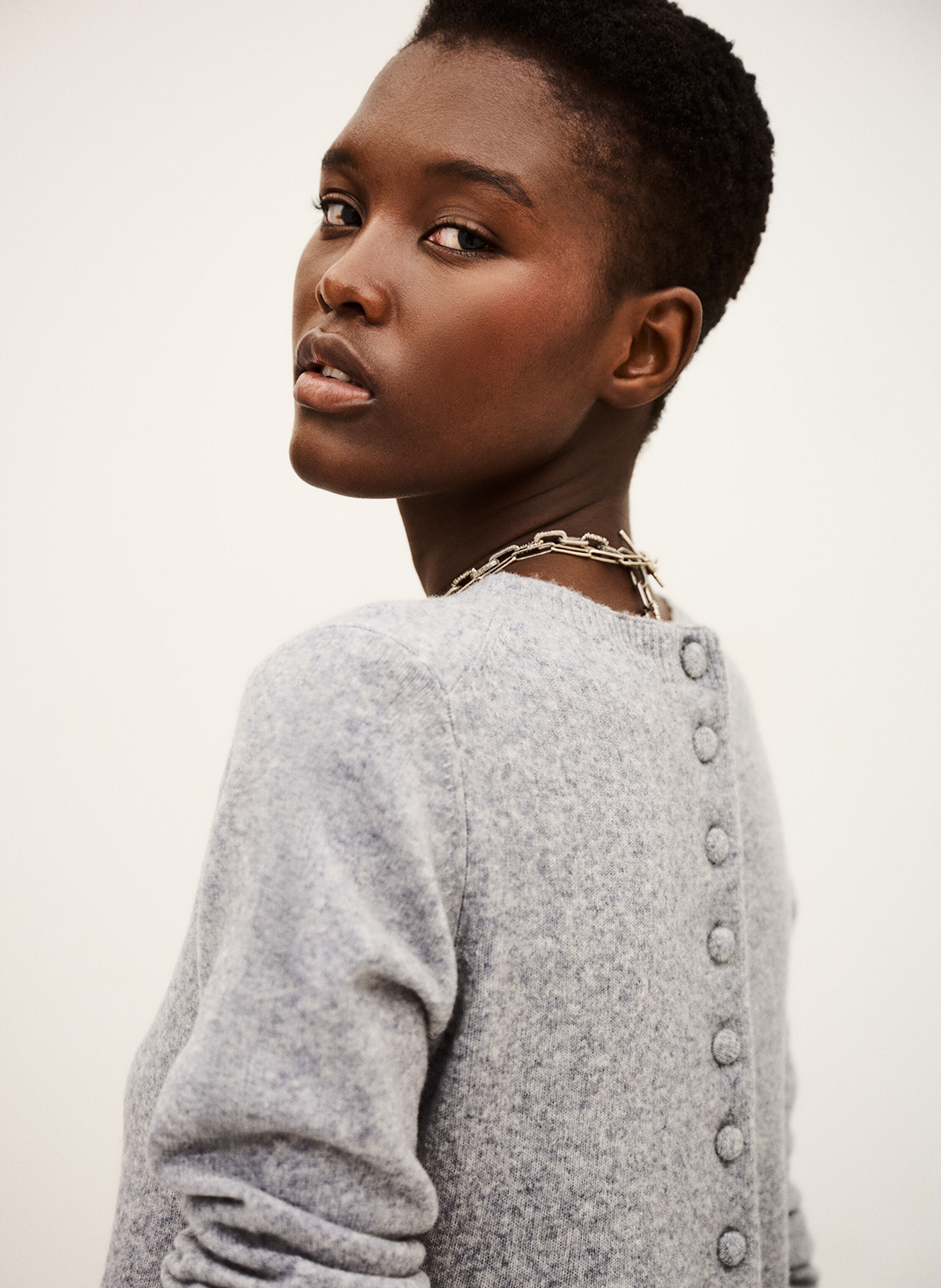 Effen trui van wolmix met lange mouwen en kant BA&SH Zwart