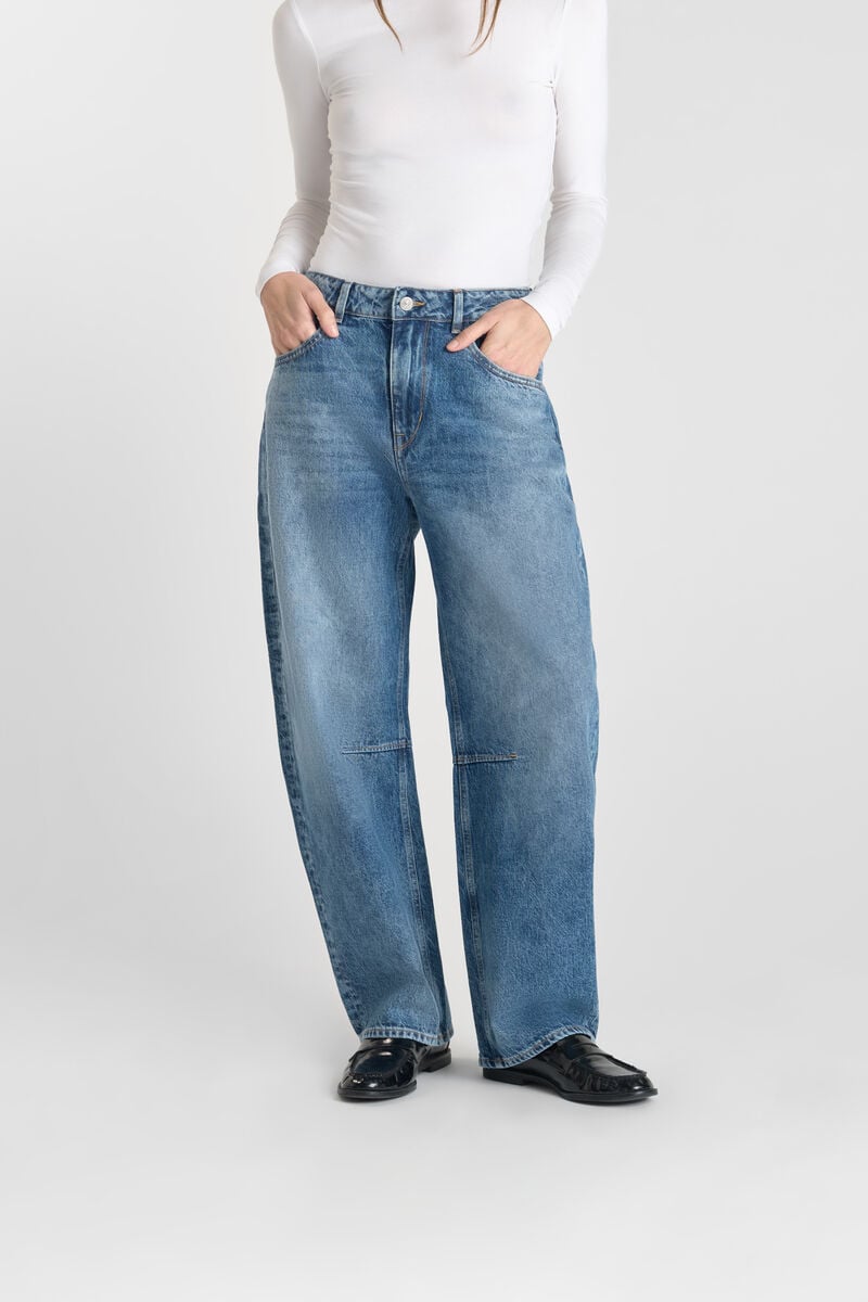 Loose jeans, wide leg, length 34 LE TEMPS DES CERISES Blue