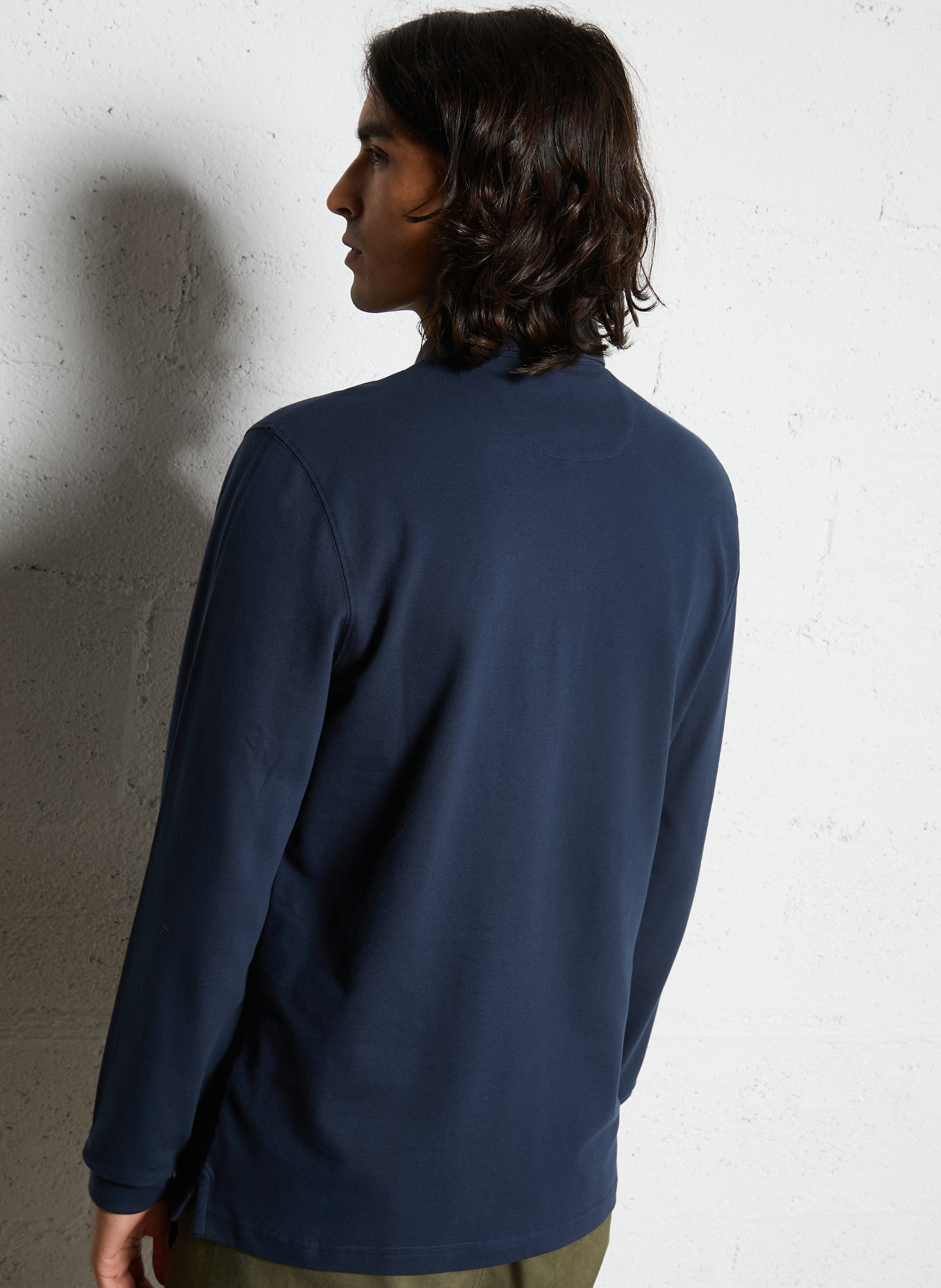 Polo droit en coton mélangé EDEN PARK Gris