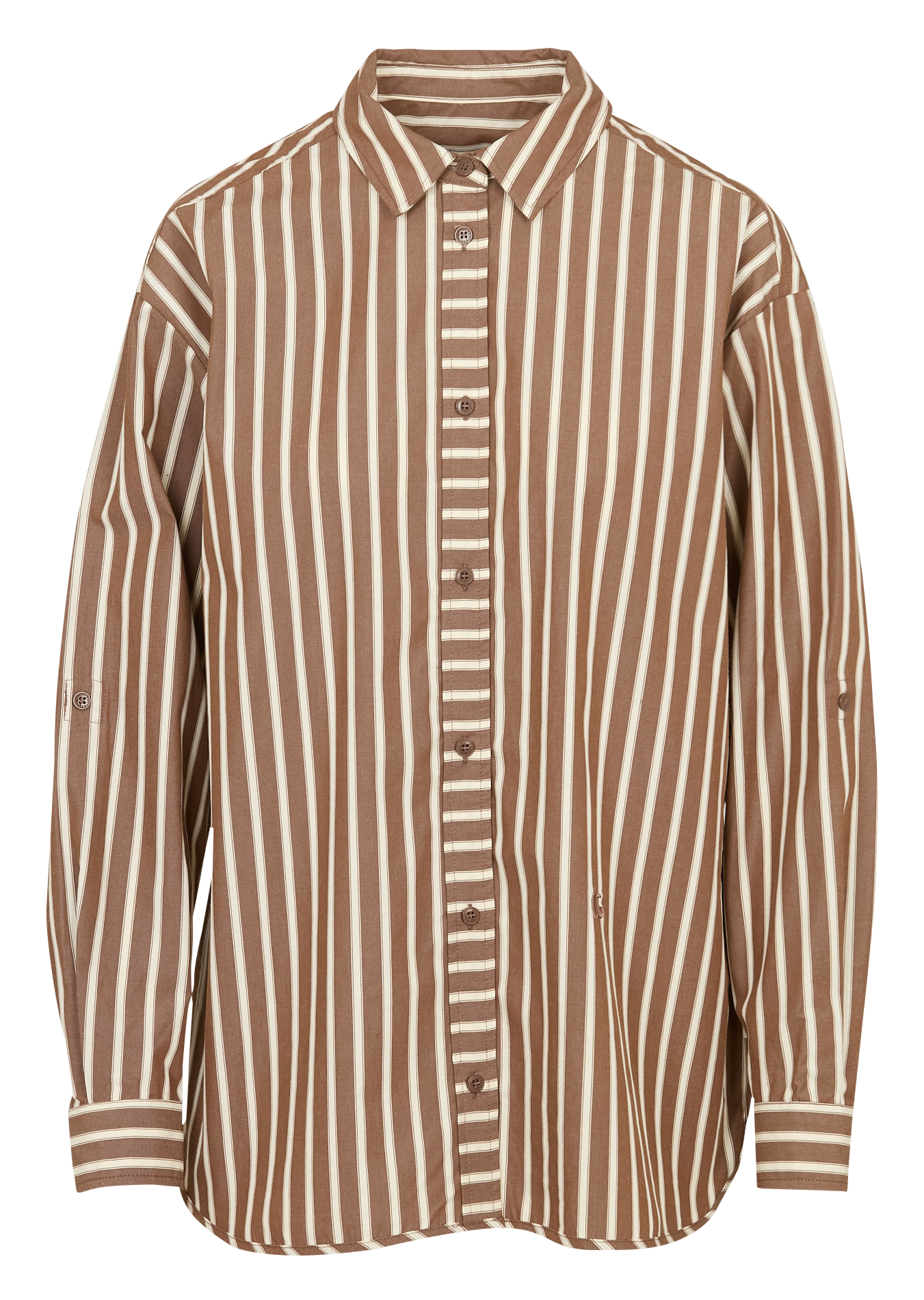 Capri plain oversized shirt LE TEMPS DES CERISES Brown