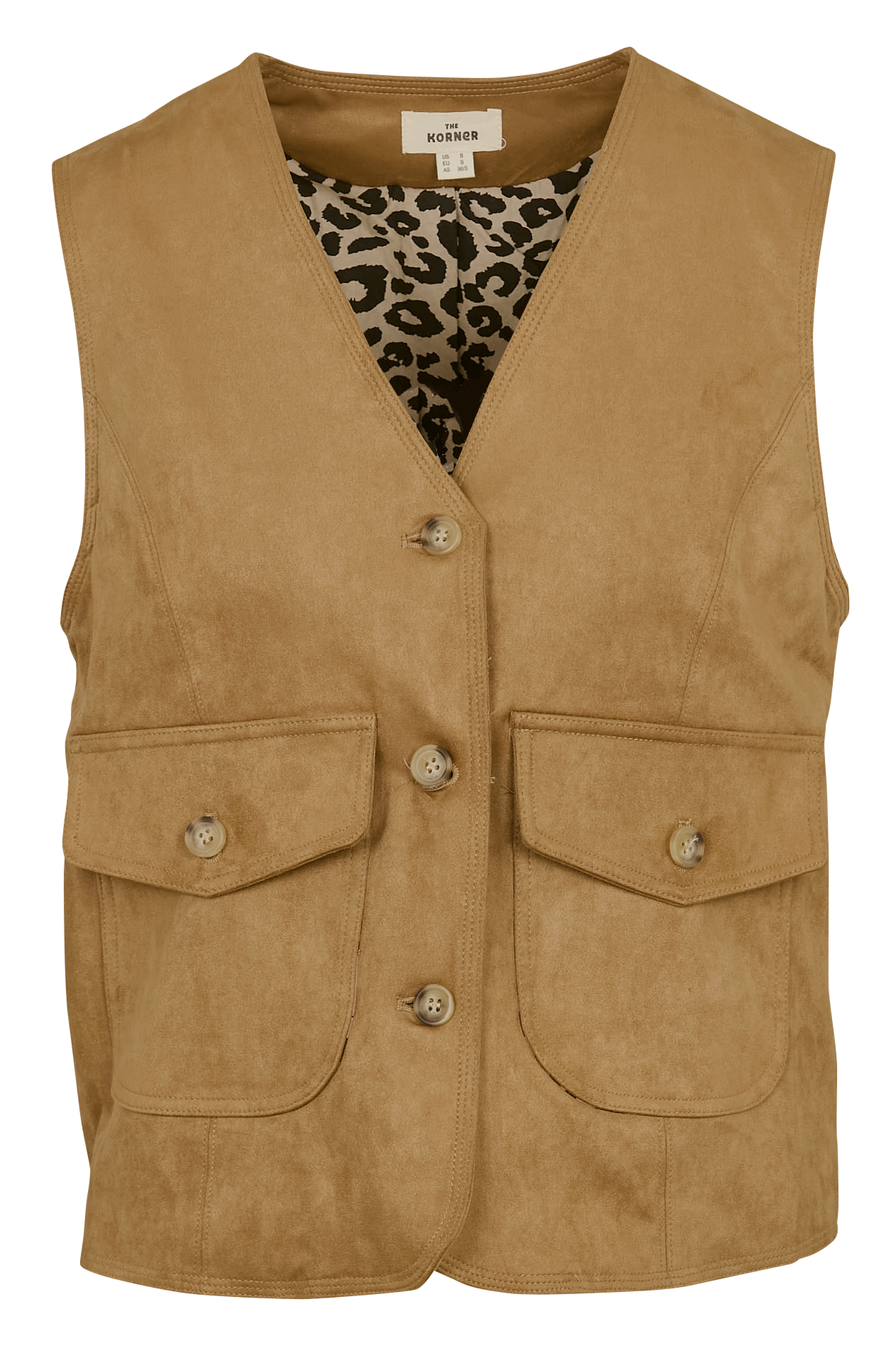 Weste mit V-Ausschnitt THE KORNER Beige