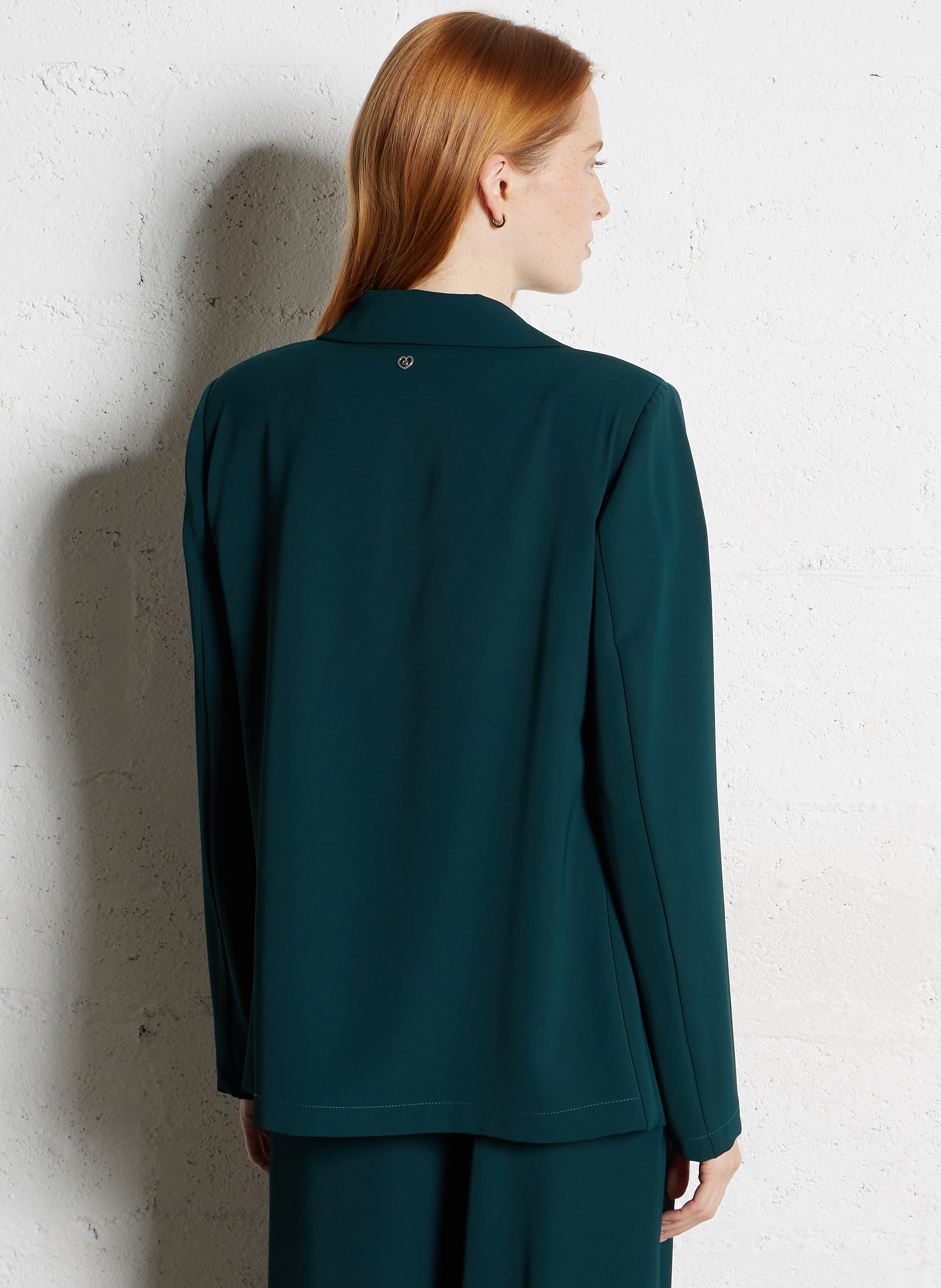 Veste tailleur fluide unie  PLEASE Vert