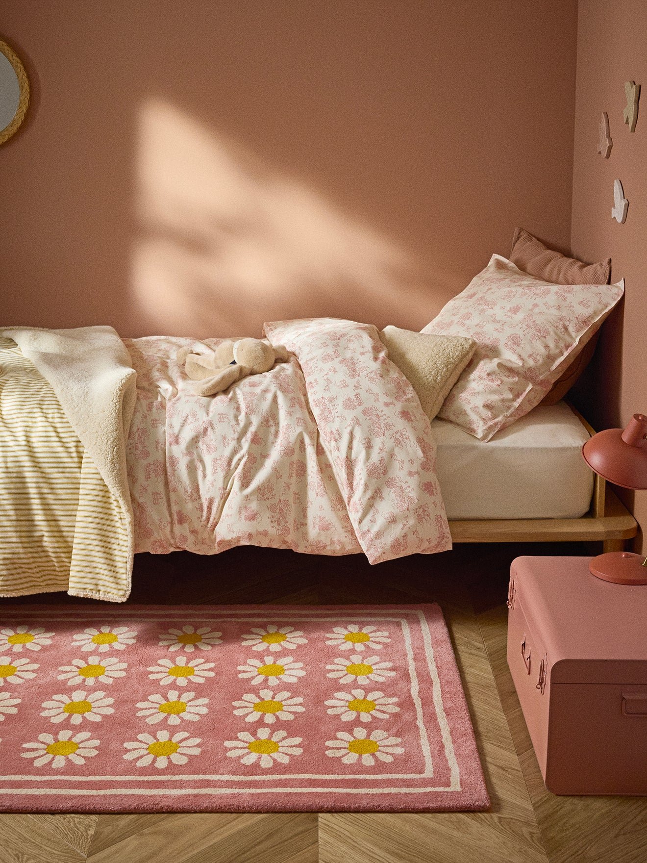 "Aloïs" cotton percale duvet cover CYRILLUS Pink