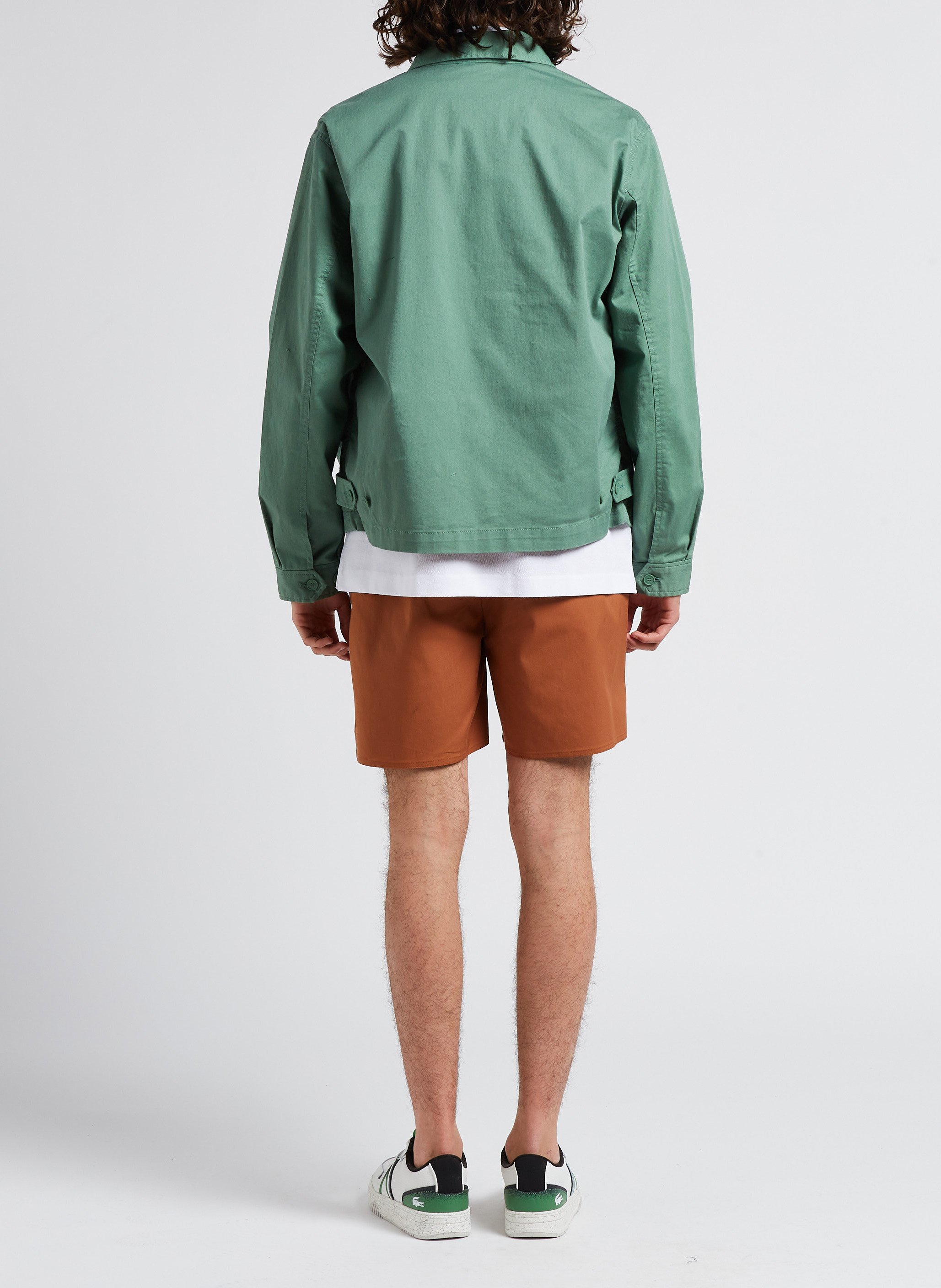 Cotton-blend shorts with elasticated waist LES DEUX Brown