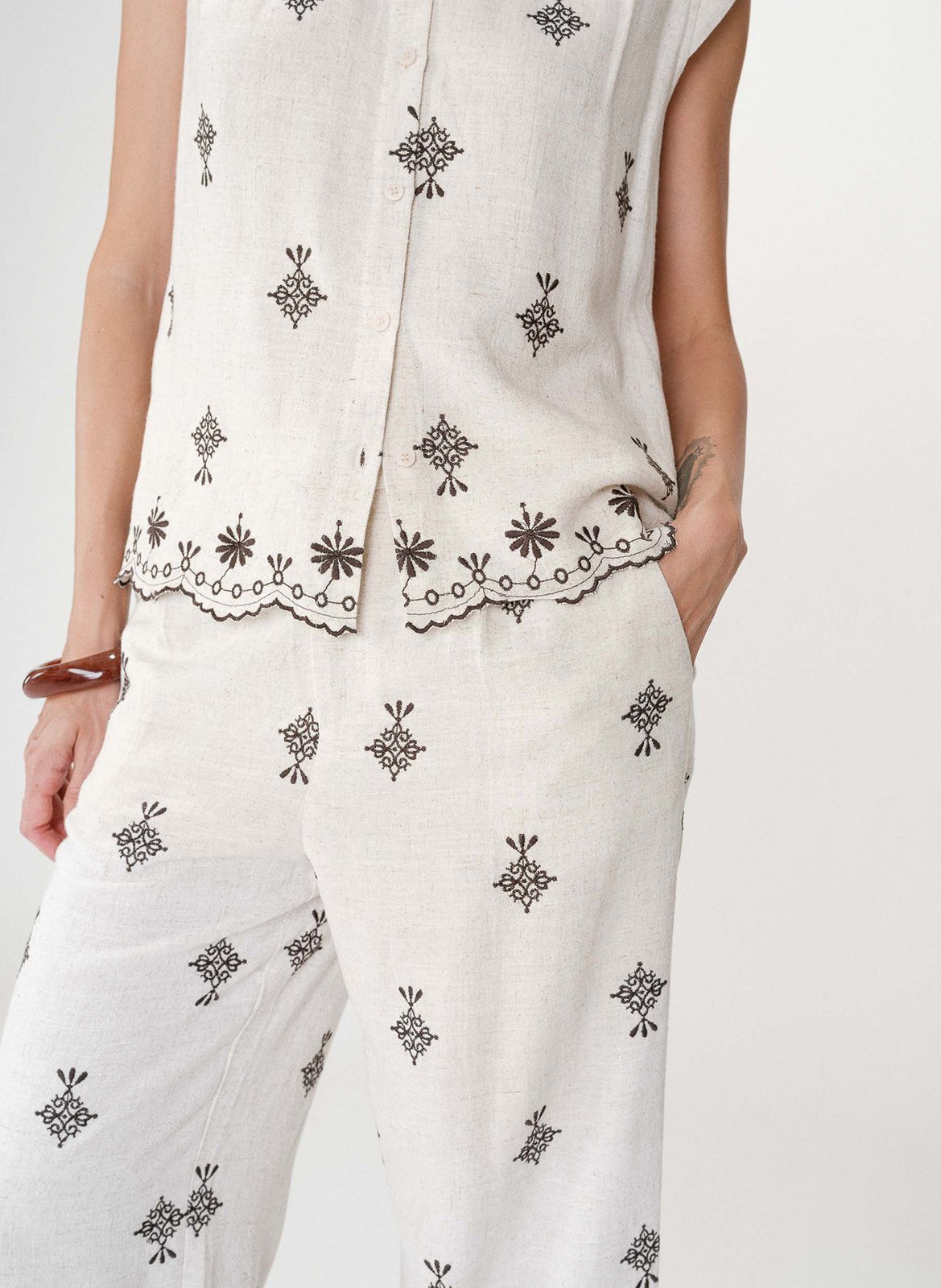 Blouse col classique  GRACE ET MILA Marron