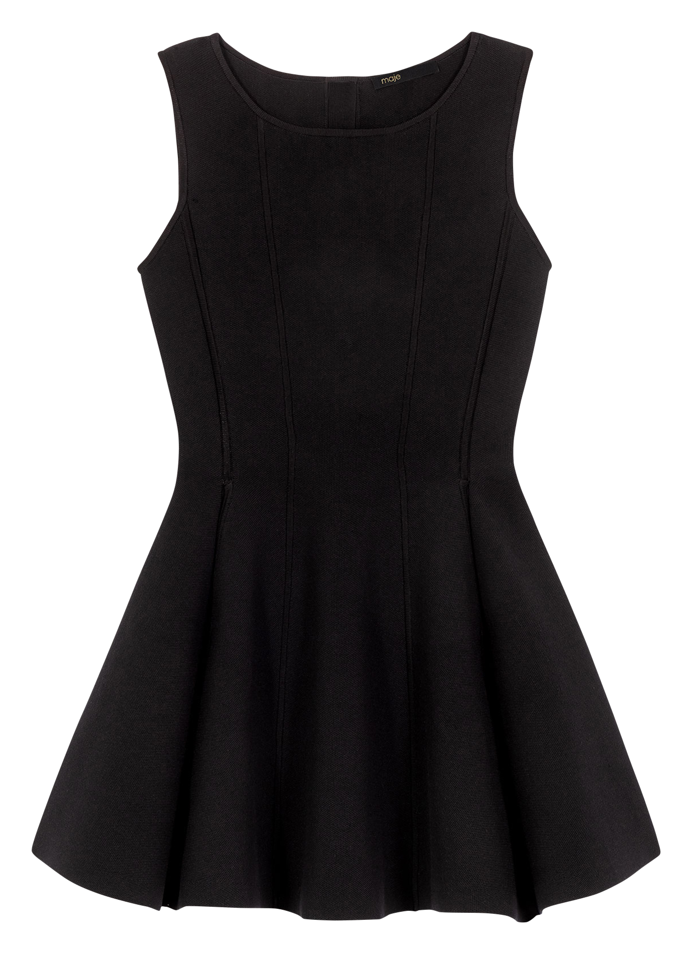 Robe courte col rond MAJE Black