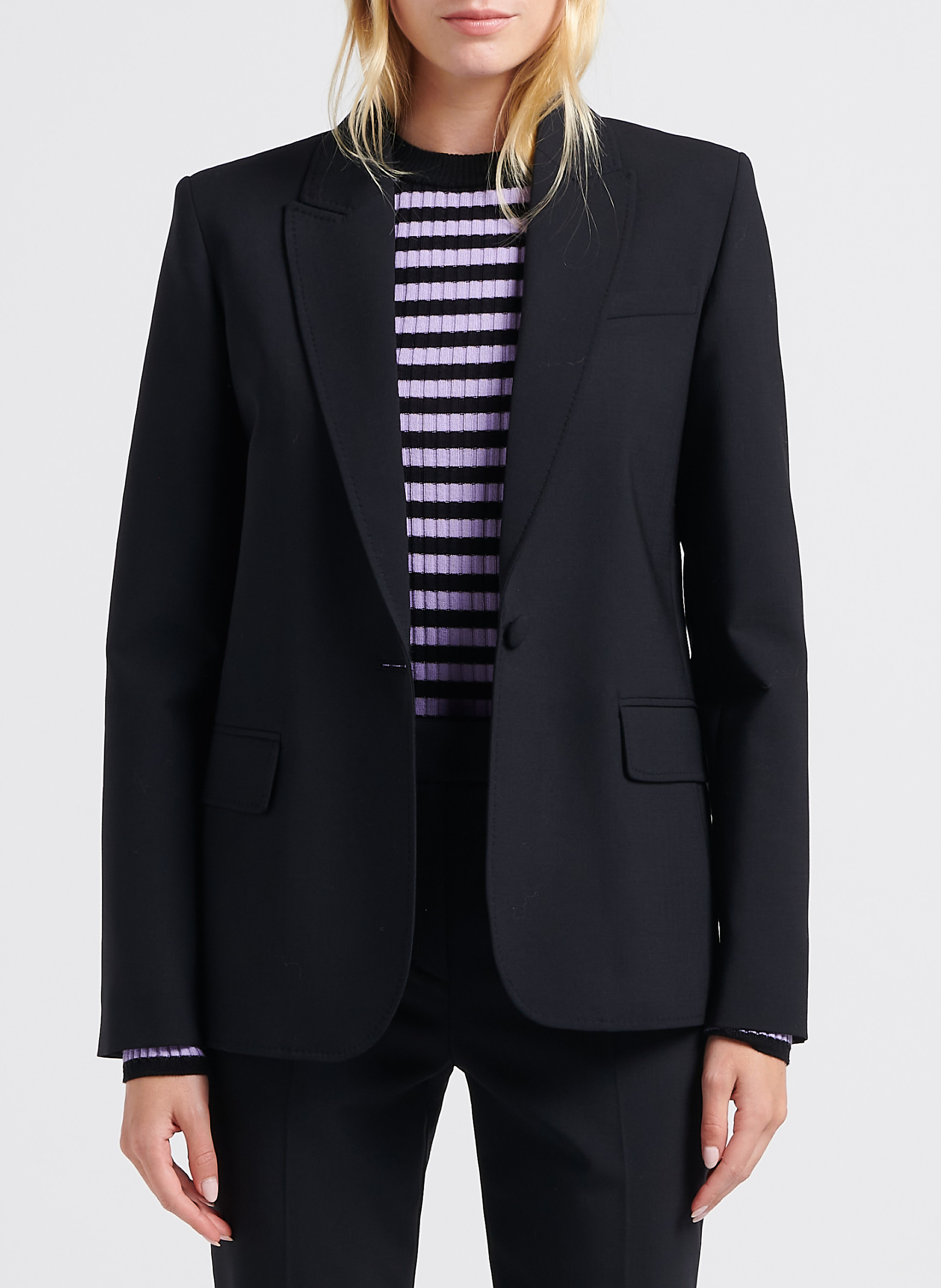 Jasje van scheerwolmix met reverskraag ZwartPAUL AND JOE