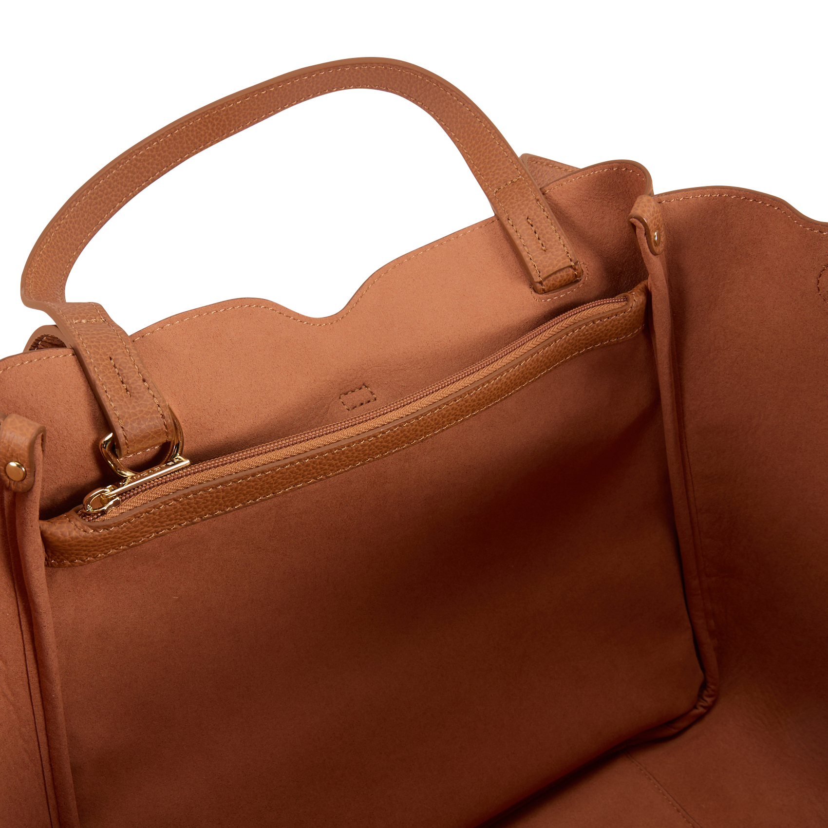 Cabas en cuir grainé LANCASTER PARIS Marron