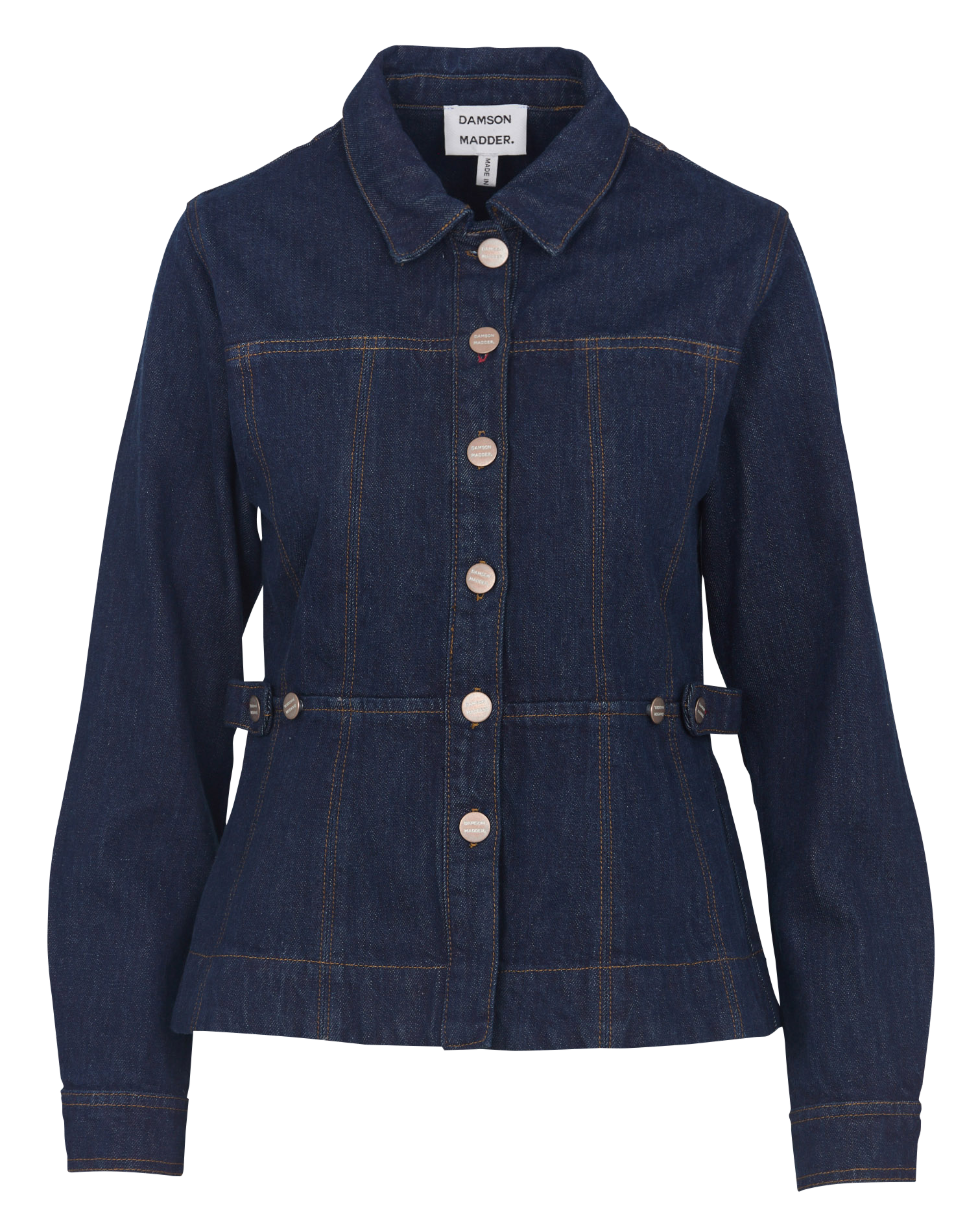 Jack van stretchkatoen DAMSON MADDER Blauw