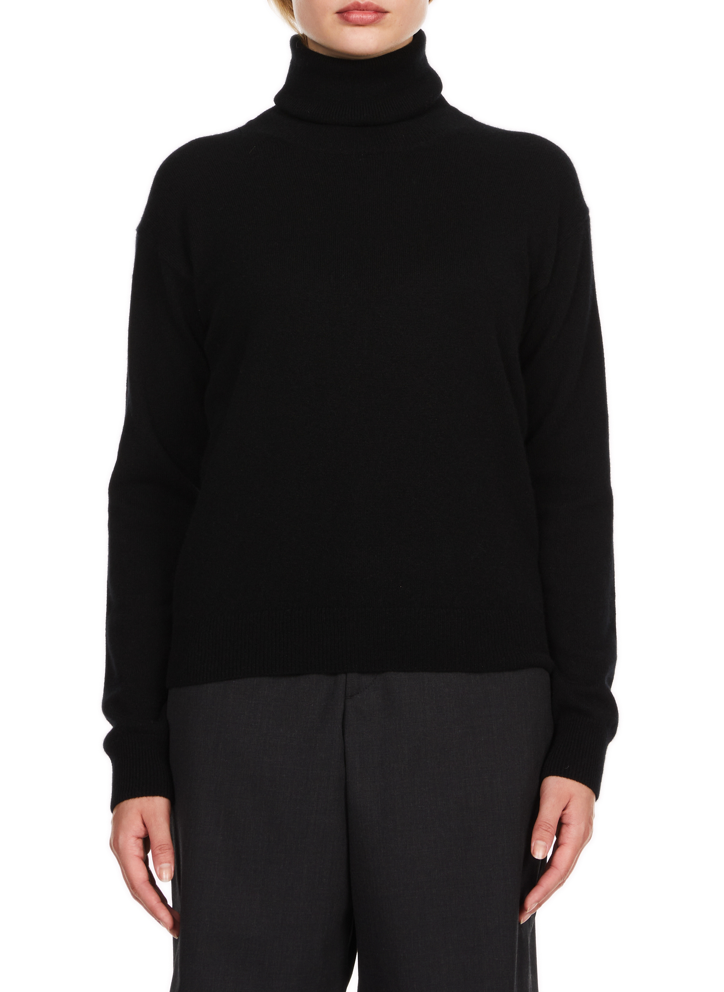 Cashmere polo neck jumper SAISON 1865 Black