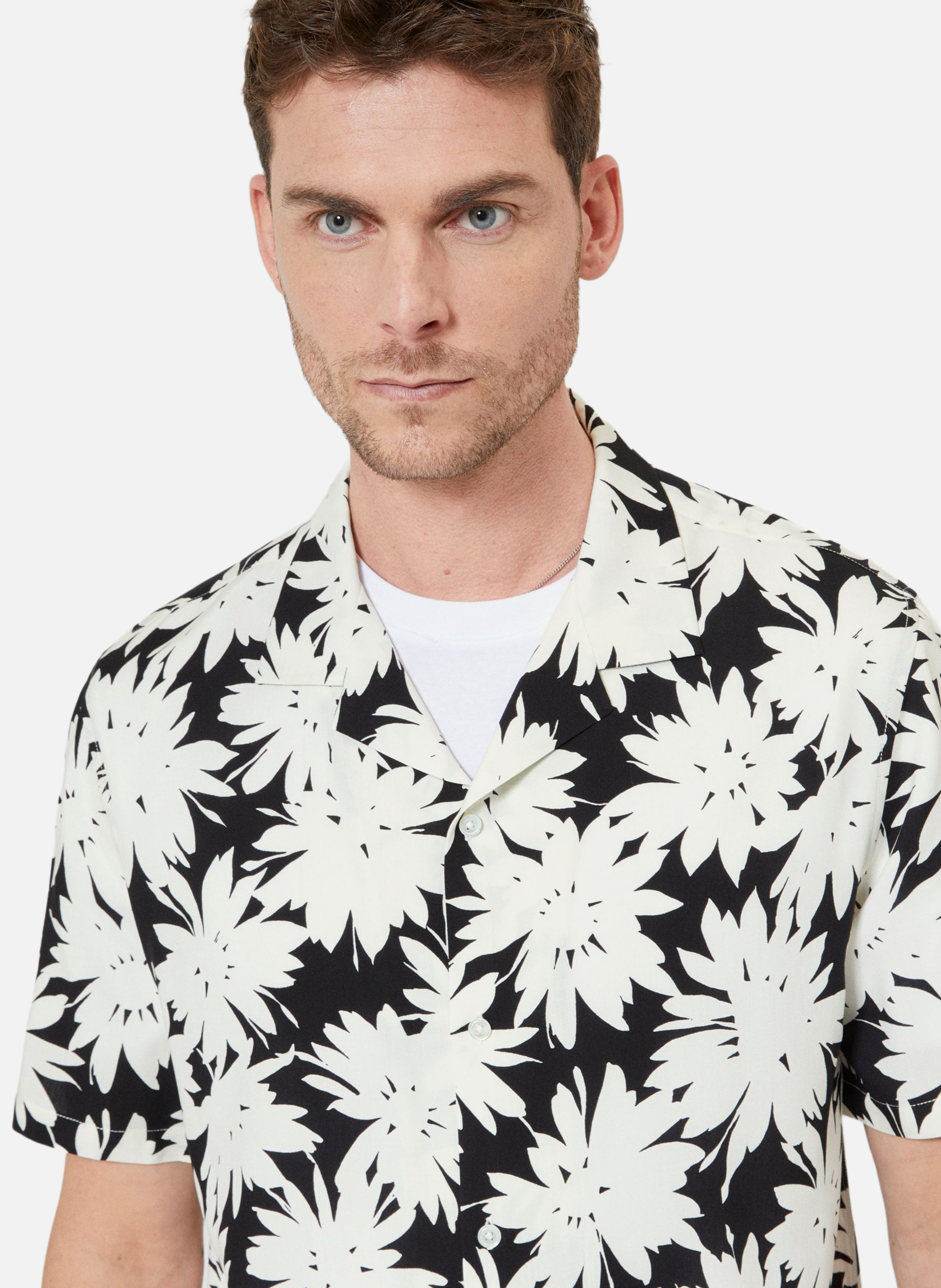 Short-sleeve floral print shirt THE KOOPLES Black