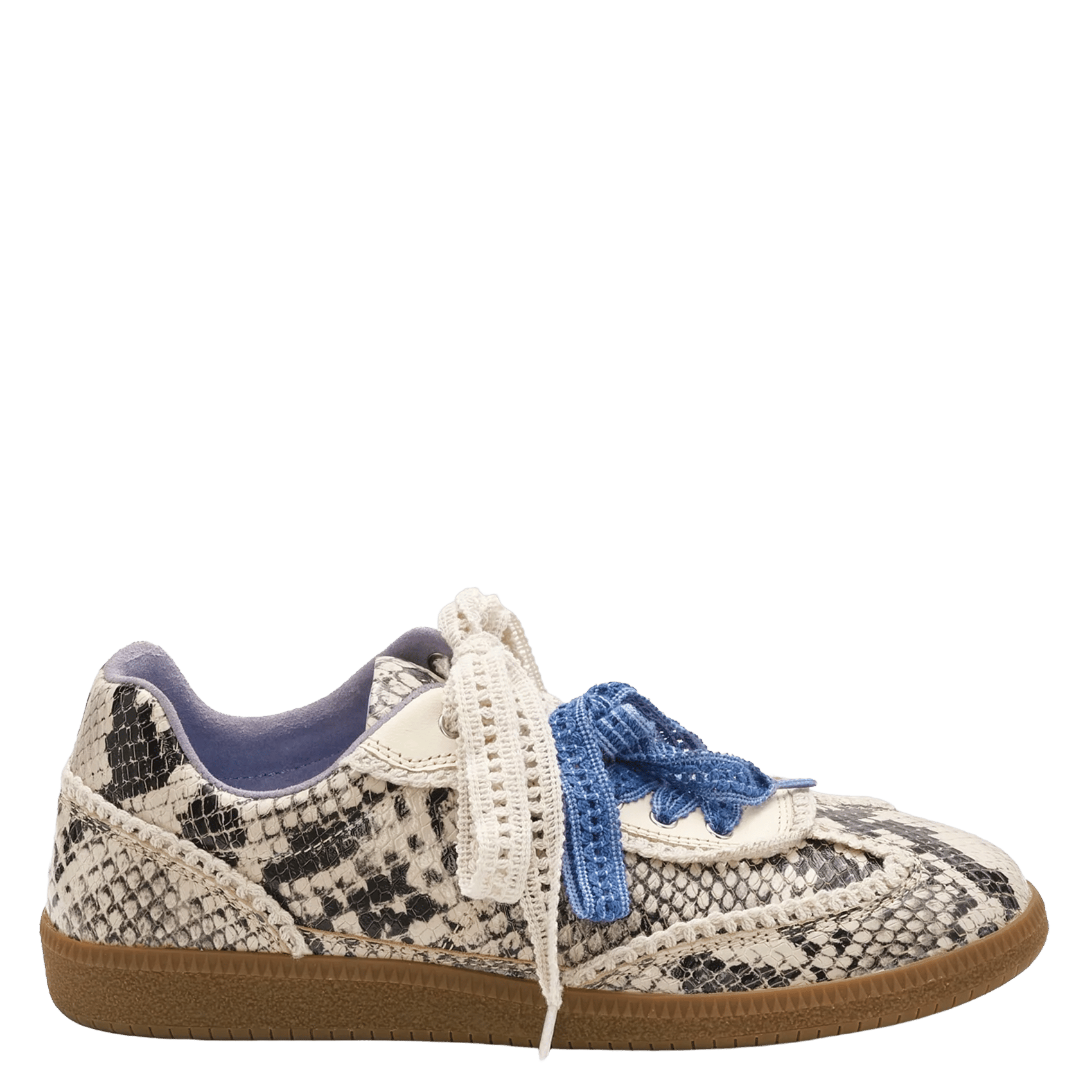 Niedrige Ledersneaker mit Print FABIENNE CHAPOT Beige