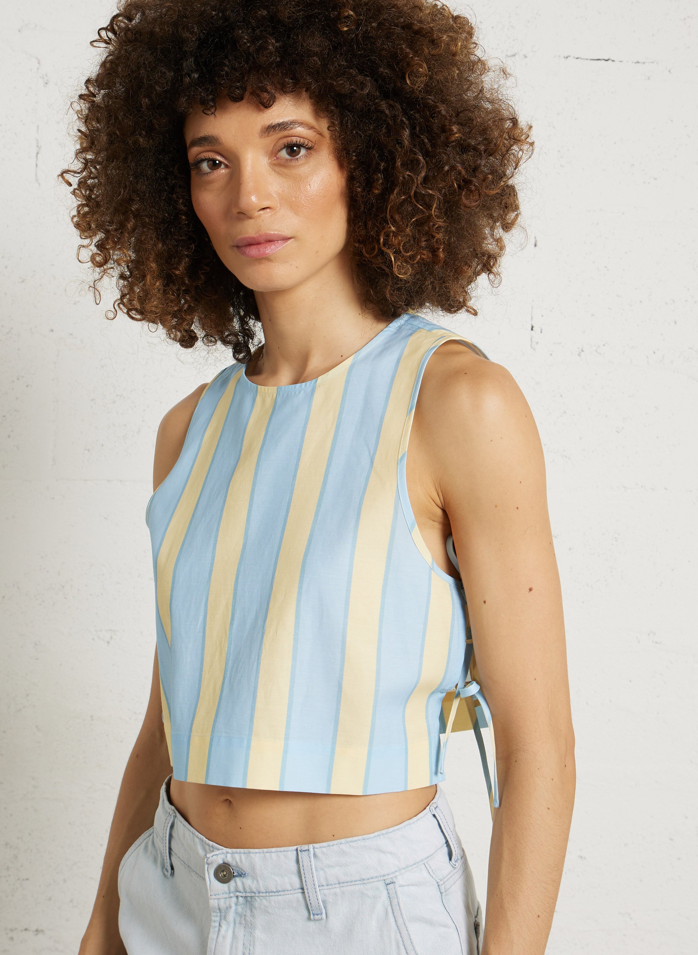 Gestreepte mouwloze top THE TINY BIG SISTER Veelkleurig