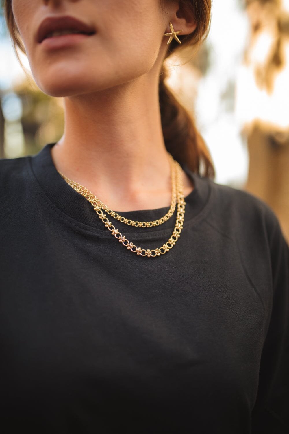 Fine gold necklace Golden