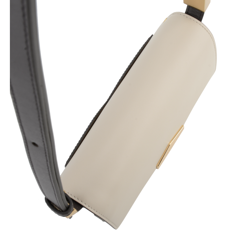 Crossbody bag in smooth leather POURCHET Multicolored