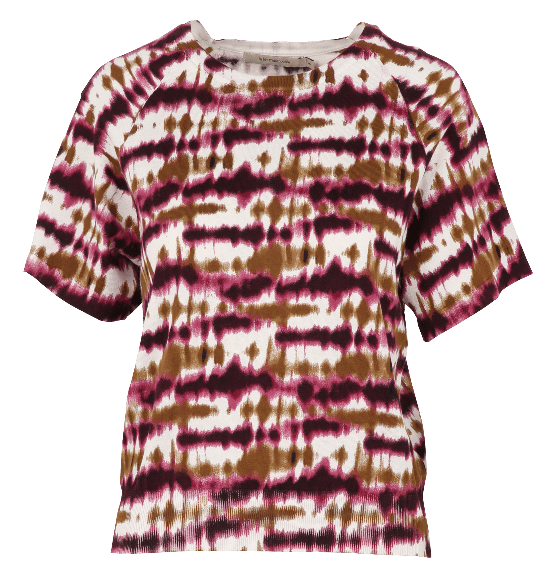 Tee-shirt imprimé col rond LA FEE MARABOUTEE Multicolore