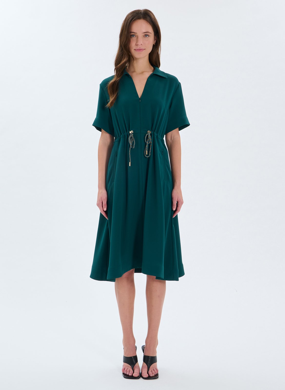 Fitted long dress ZAPA Green