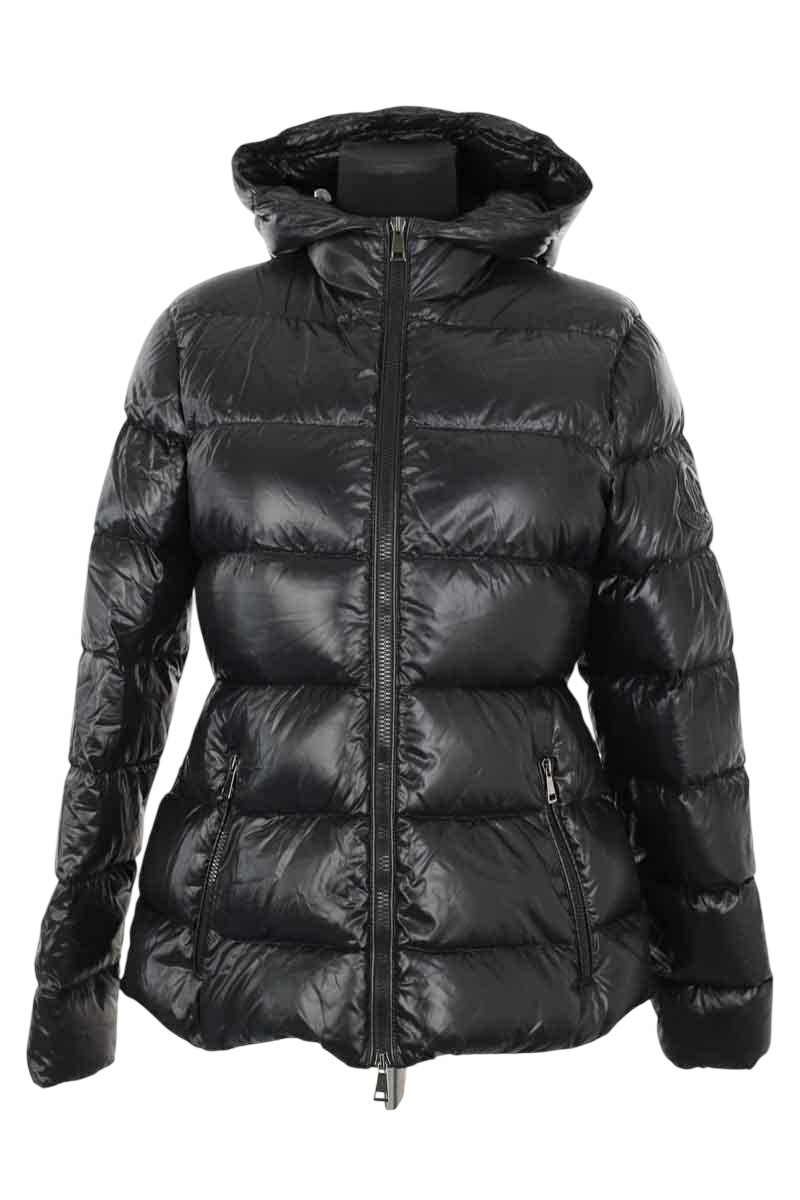 Lightweight quilted padded jacket with high neck MONCLER - Seconde Main Black