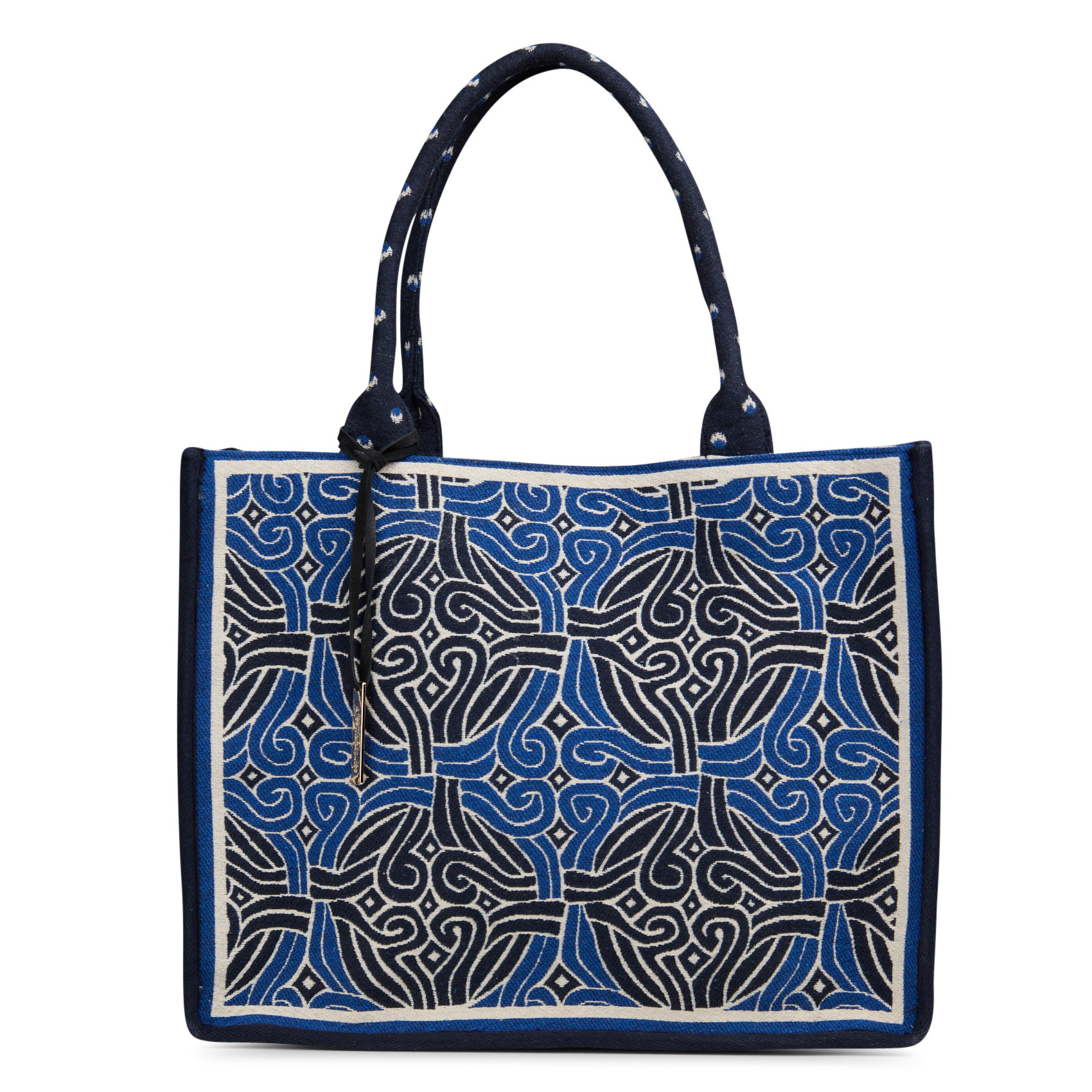 Shopper aus Jacquard LA FEE MARABOUTEE Blau