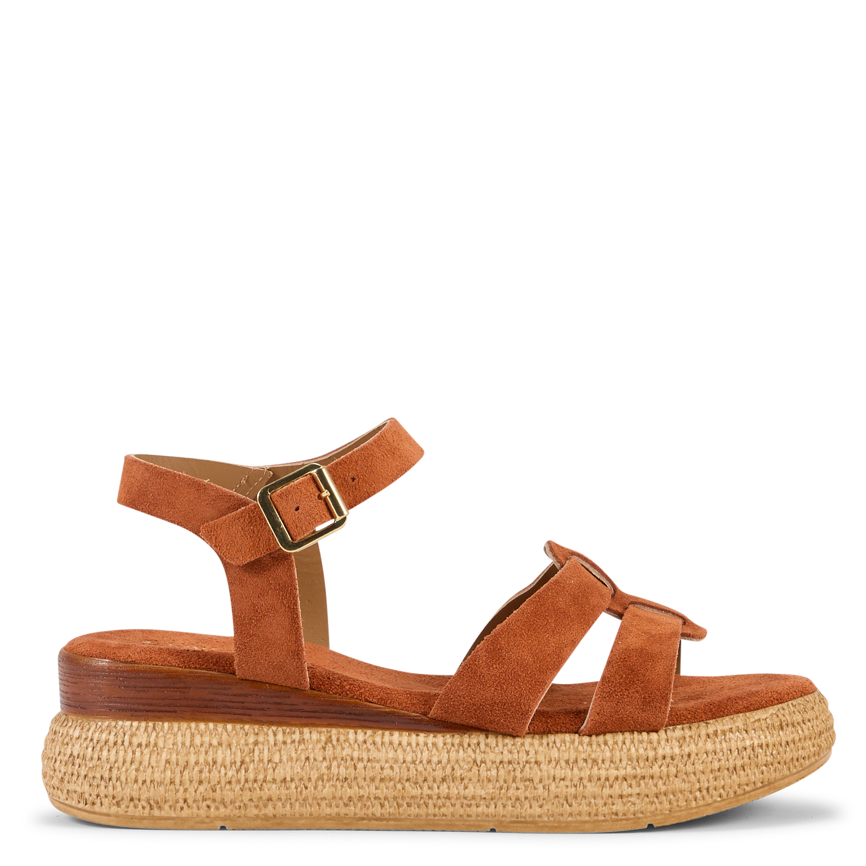 Suède sandalen met sleehak REQINS