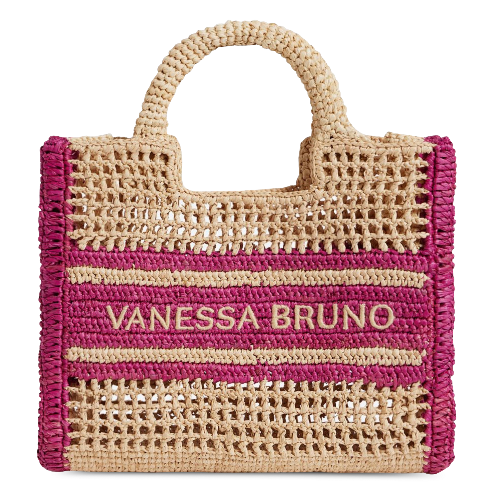 Panier en raphia VANESSA BRUNO Rose