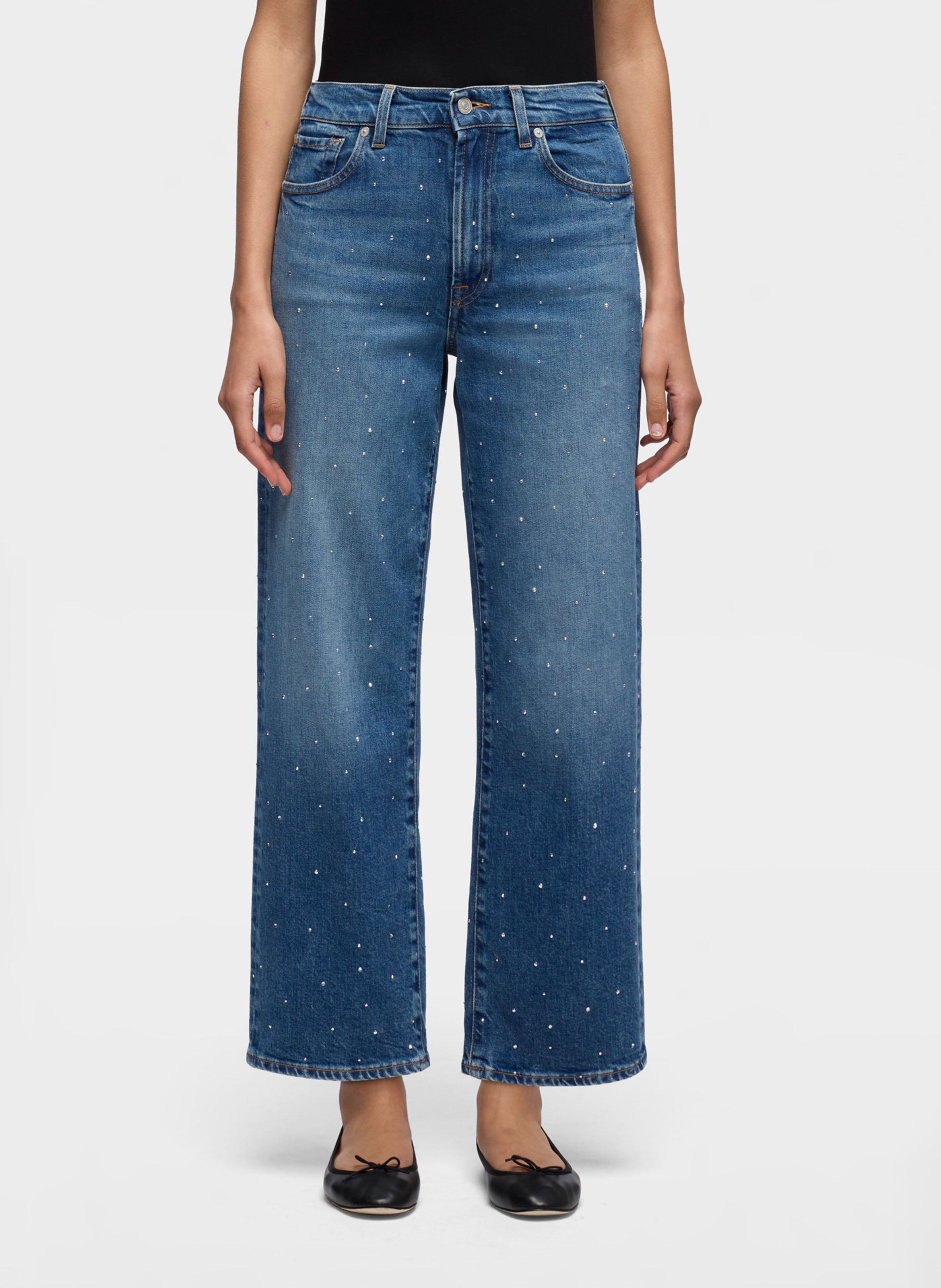 Straight Cut Jeans aus Baumwoll-Mix 7 FOR ALL MANKIND Blau
