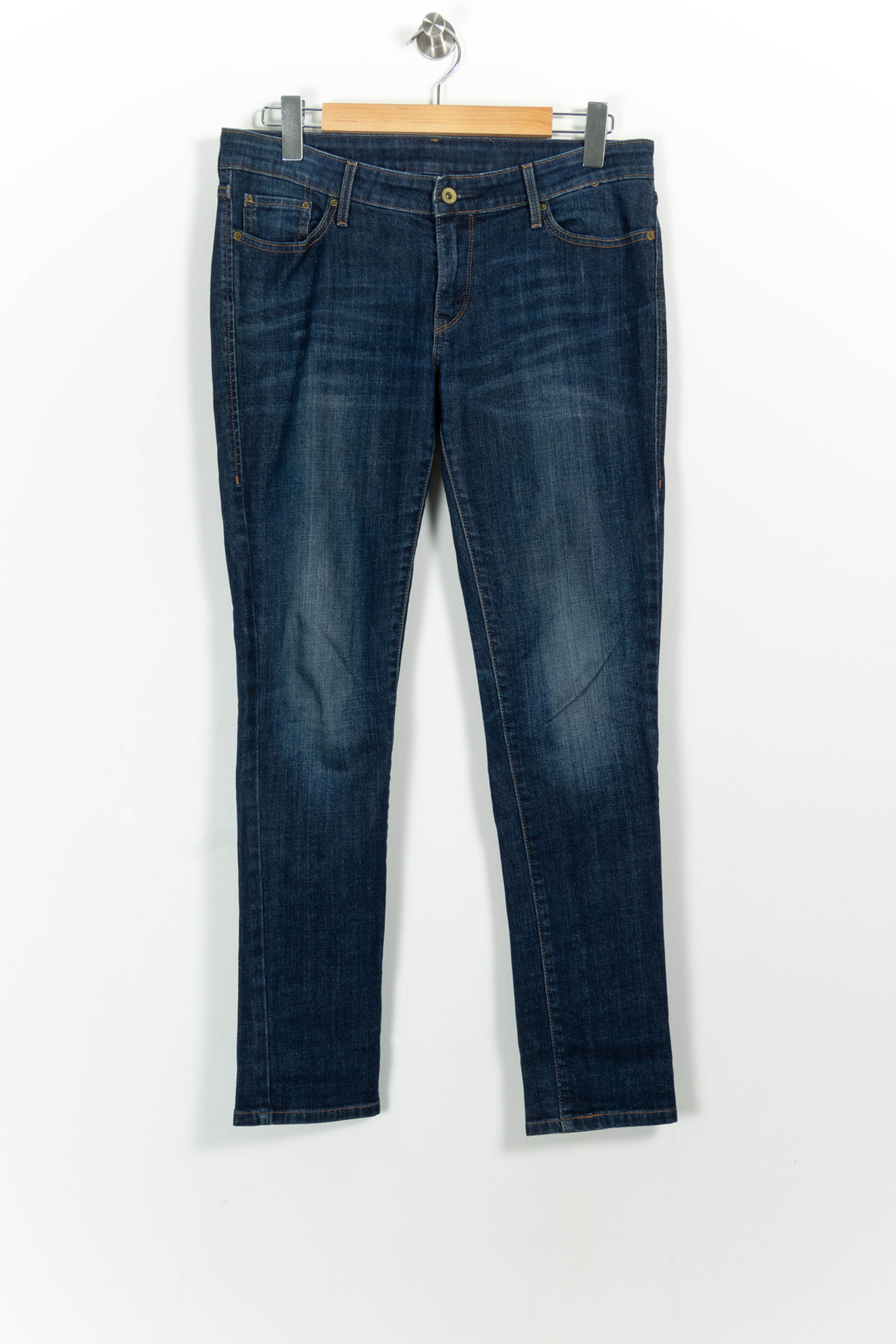 Cropped slim jeans with studs LEVI'S - Seconde main Blue