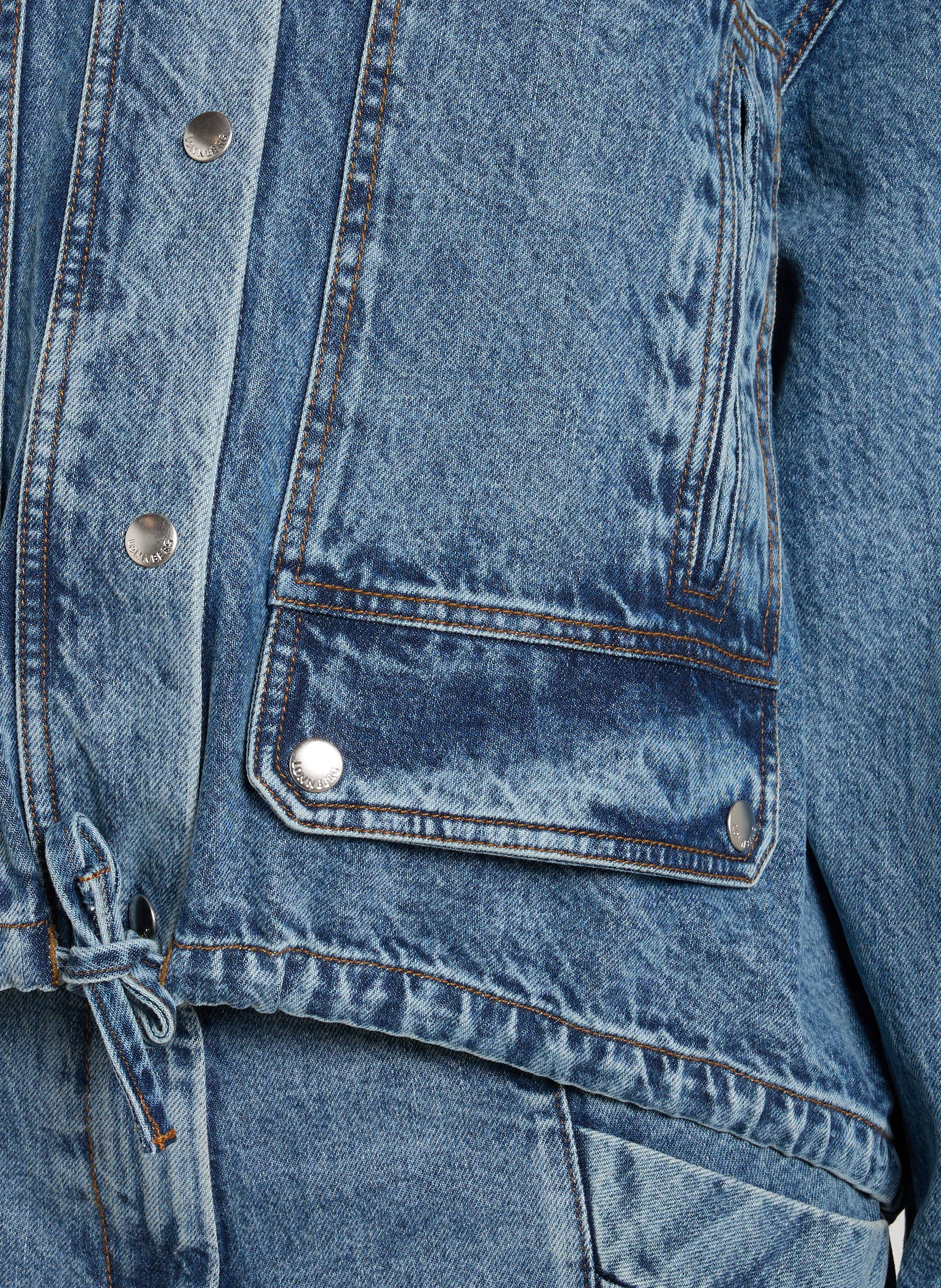 Baumwollblouson mit Stehkragen MARGAUX LONNBERG Blau