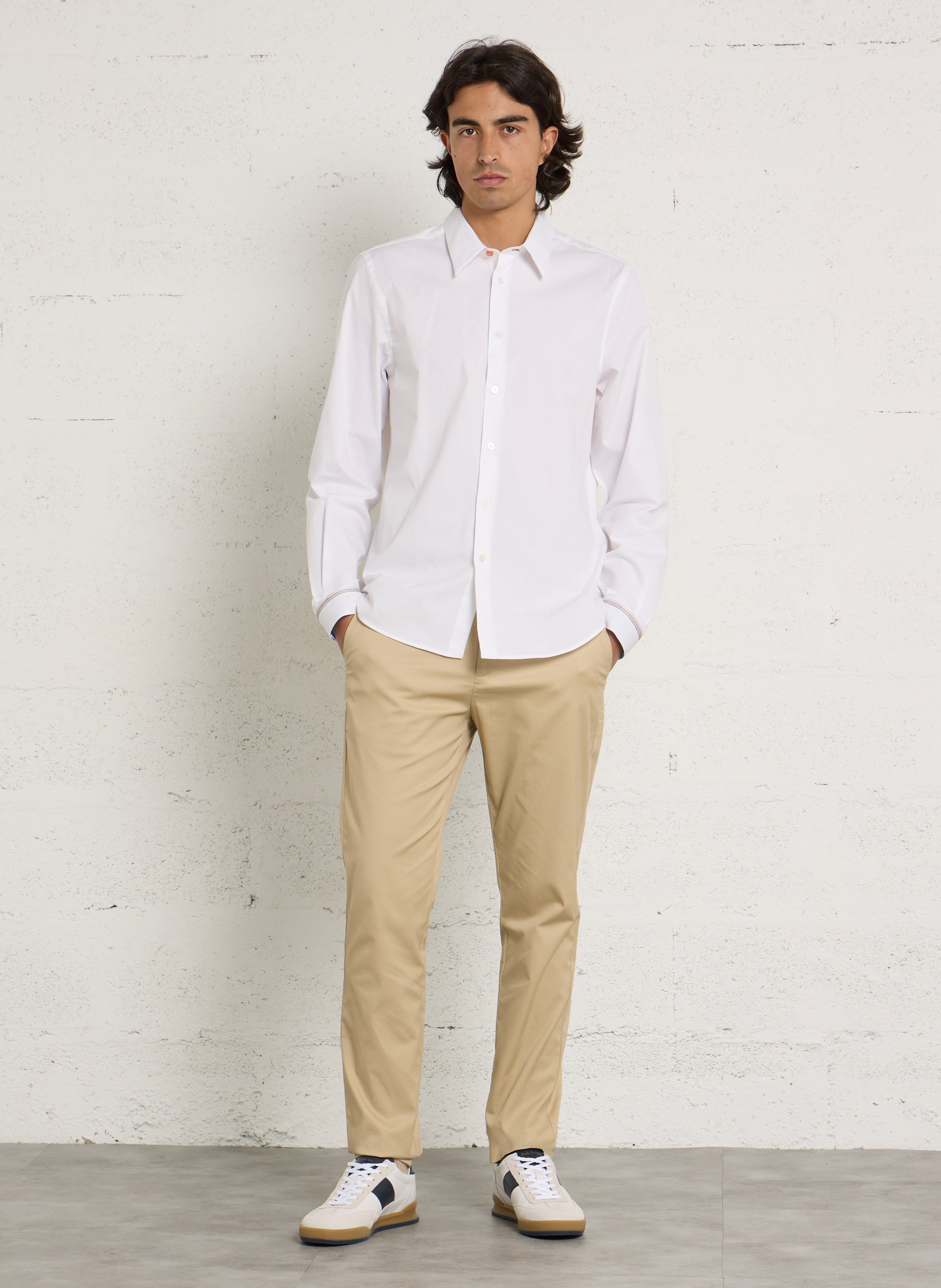 Rechte blouse van biologisch katoenmix PAUL SMITH Wit