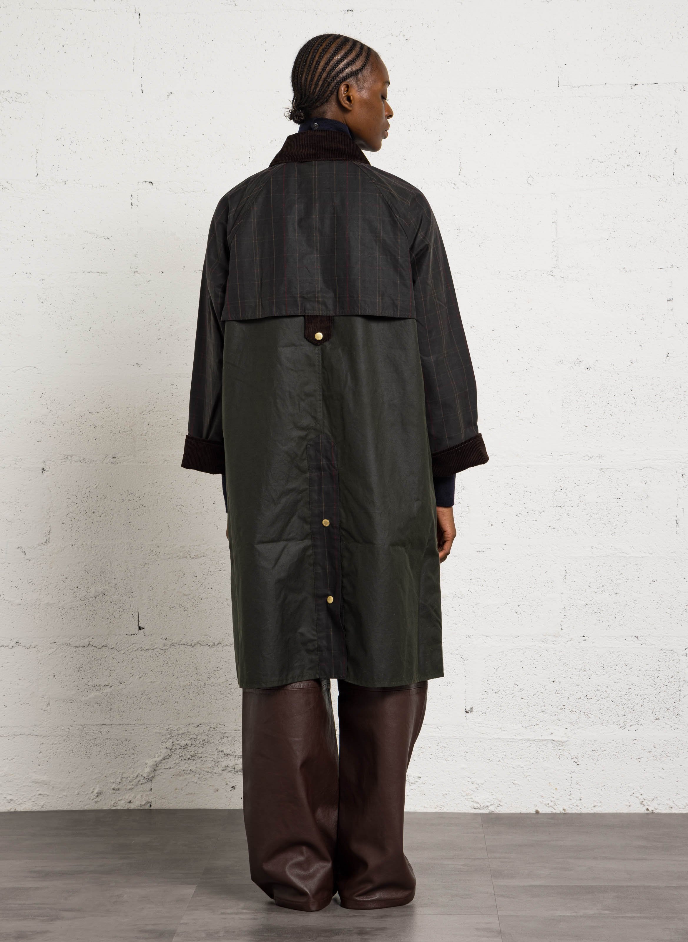 Gerader Parka mit klassischem Kragen aus Baumwolle BARBOUR Khaki