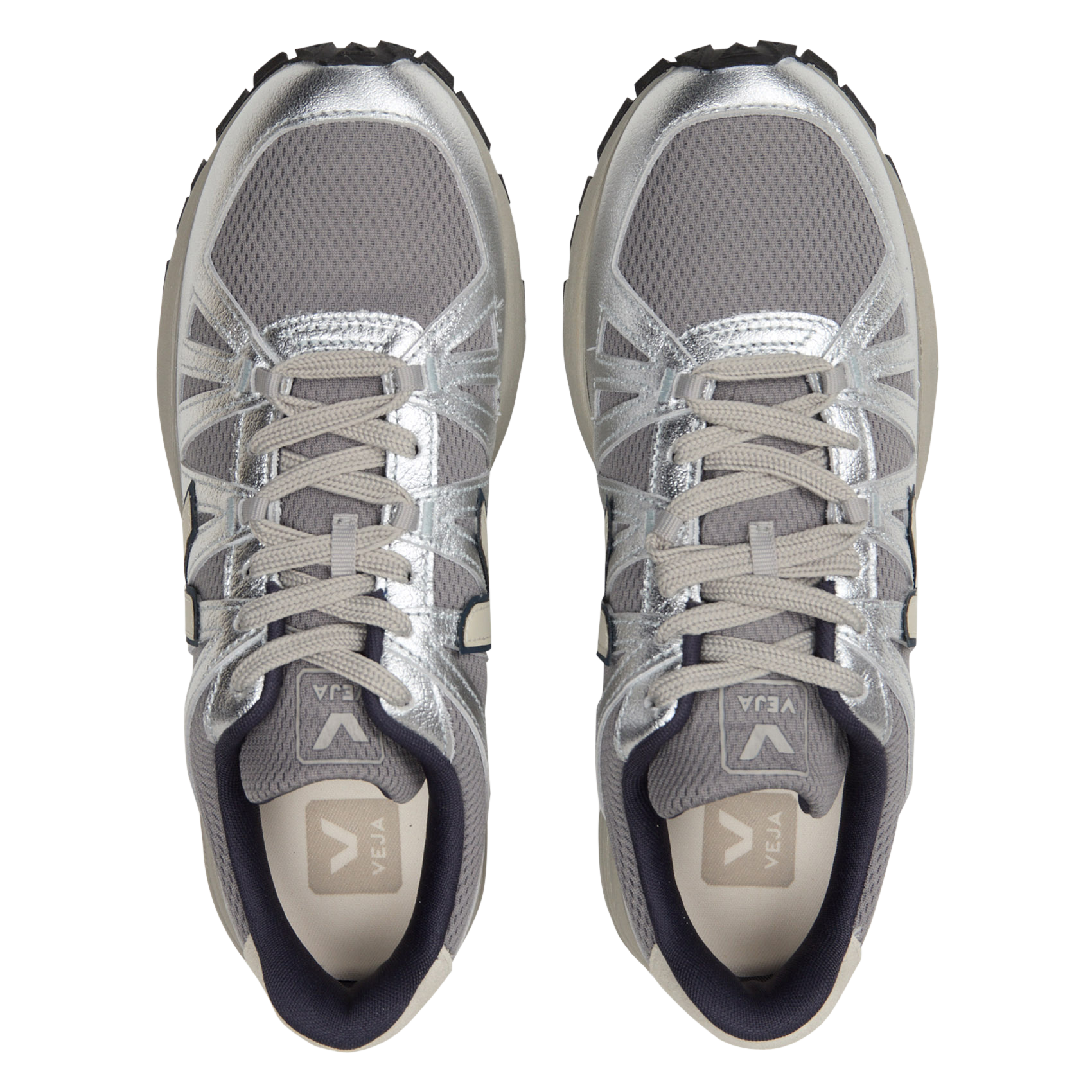 Niedrige Schnürsneaker VEJA Silber