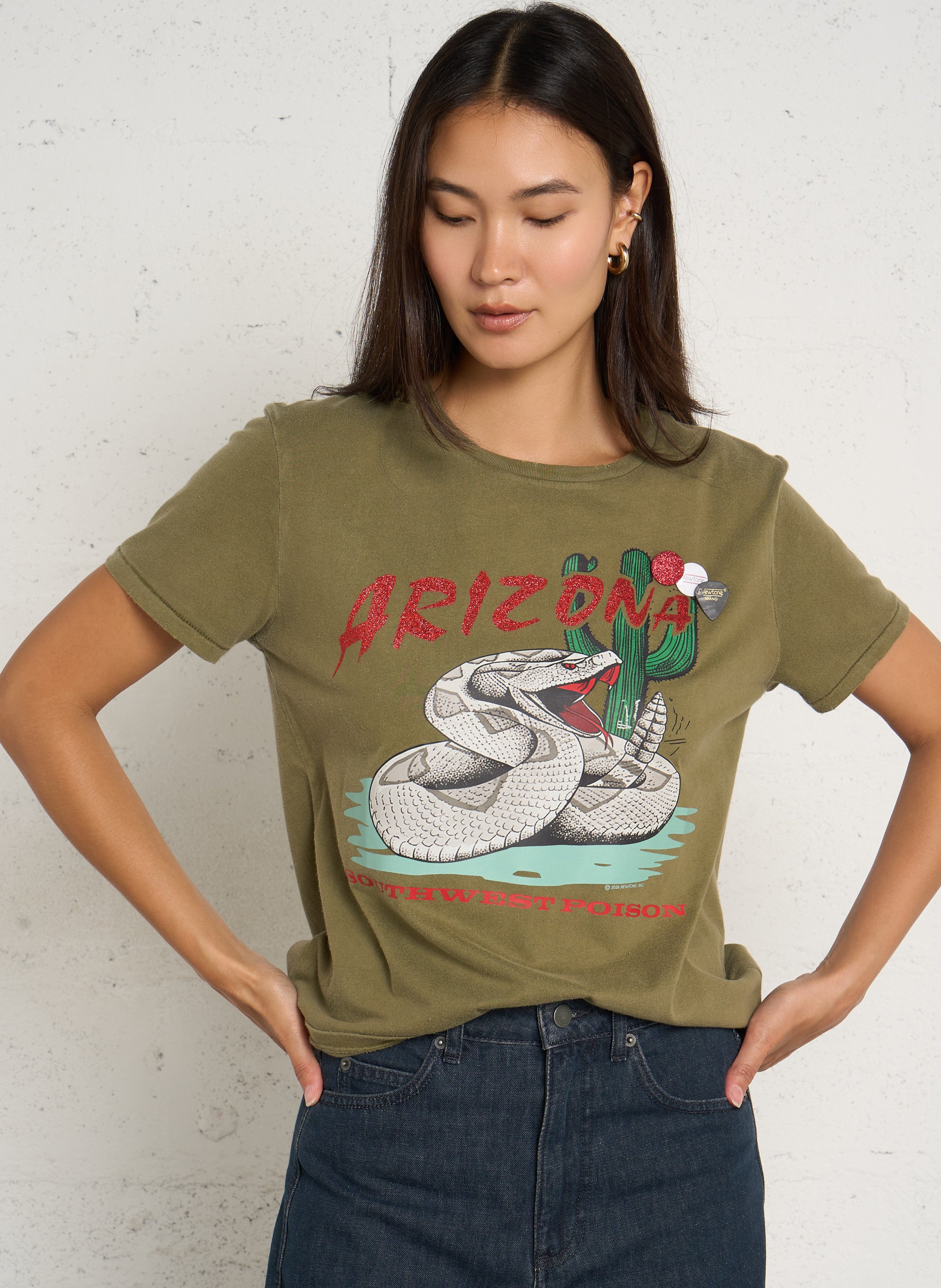 Regular-fit, katoenen T-shirt met ronde hals NEWTONE