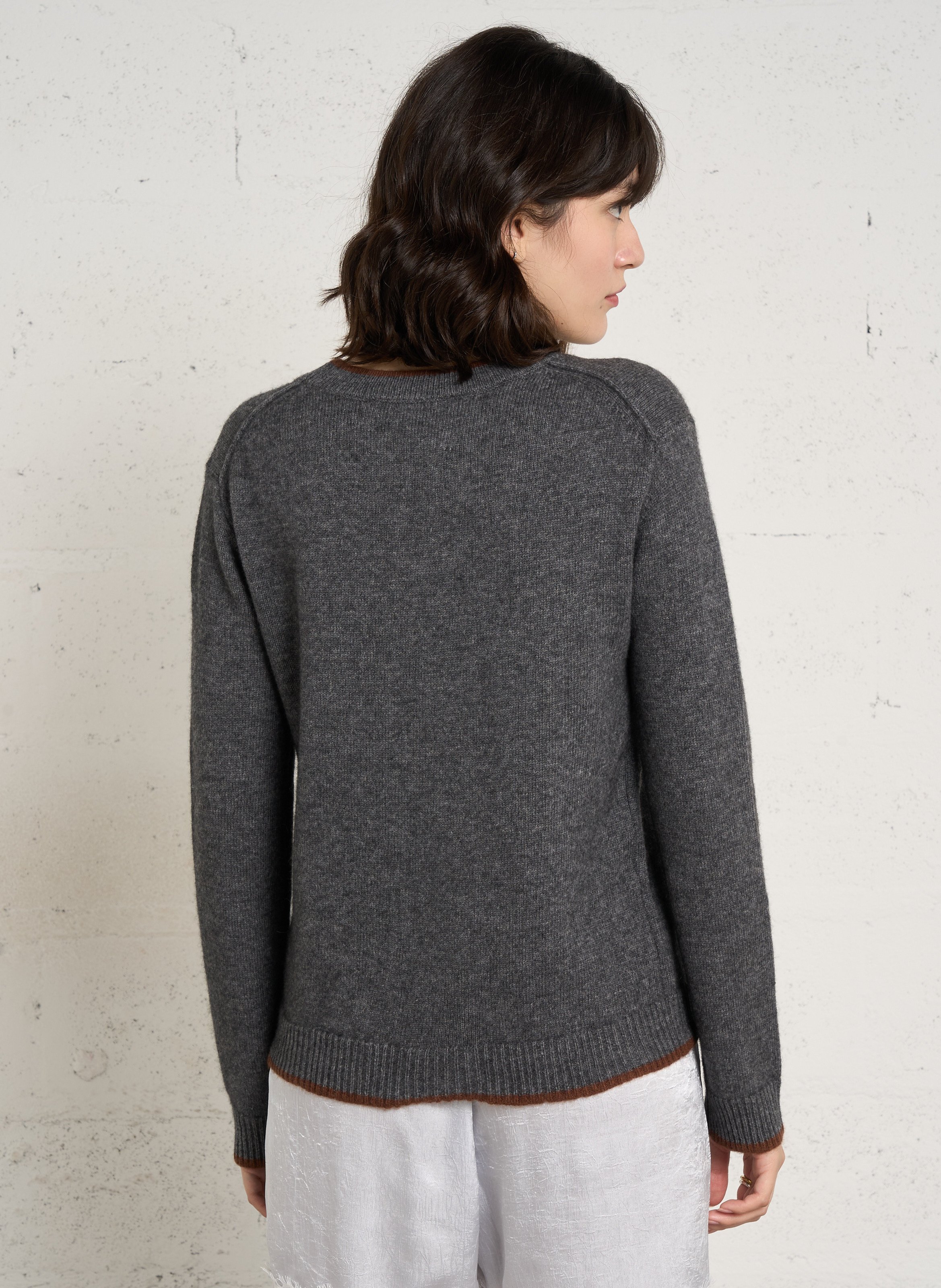 Fine wool sweater MAISON 123 Grey