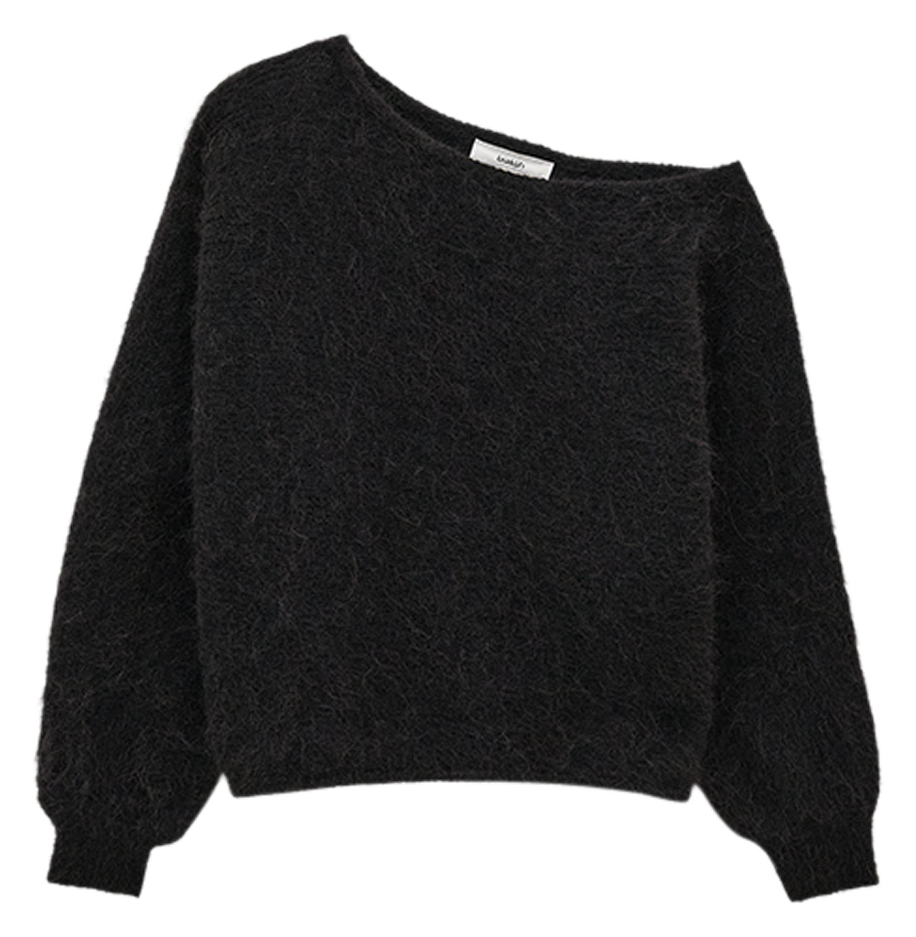 Loose-fit alpaca blend boat-neck sweater BA&SH Black