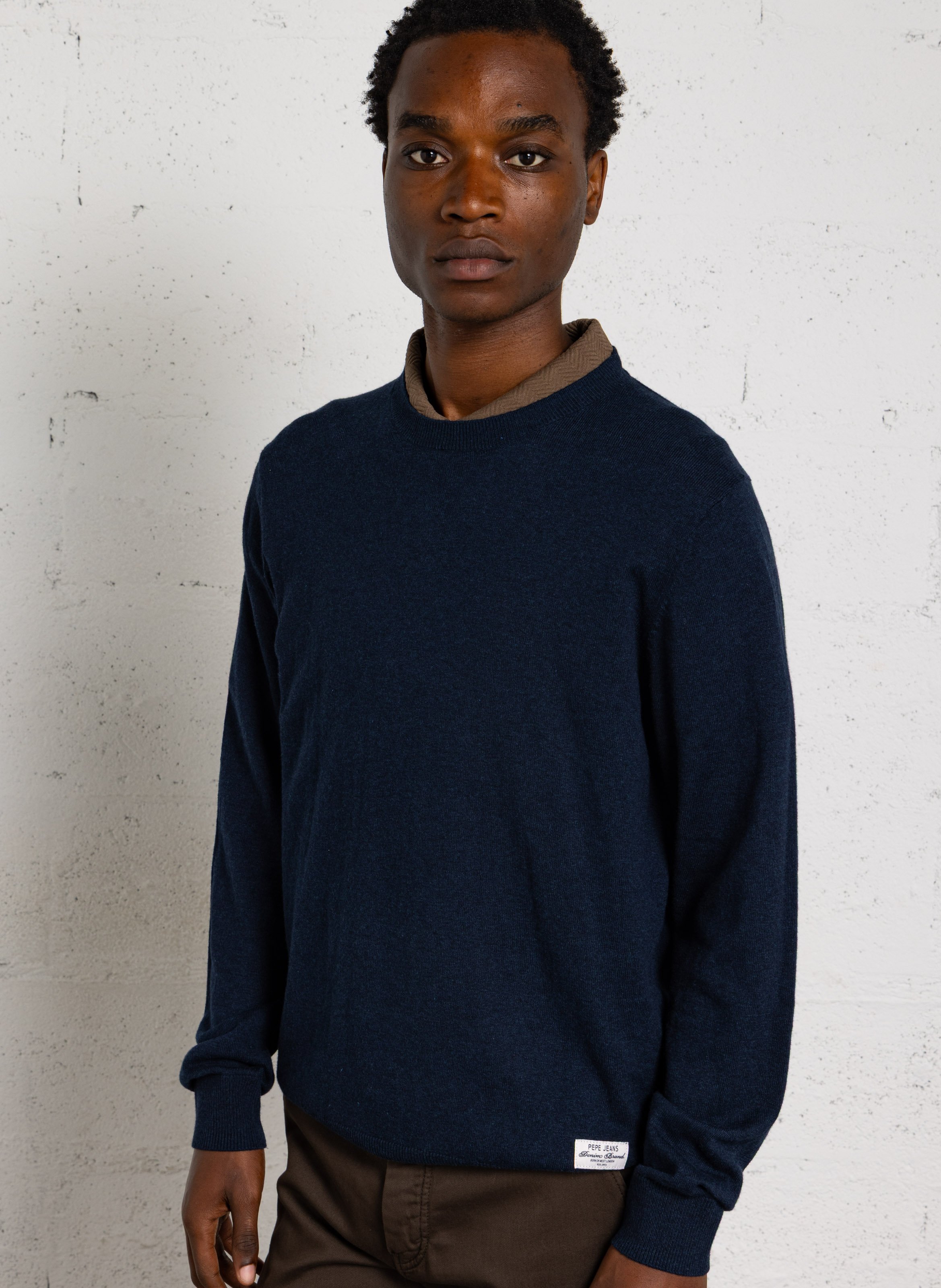 Rechte ronde hals trui PEPE JEANS Blauw