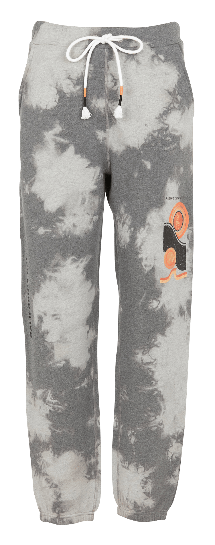 Jogging droit tie and dye en coton  GrisBERENICE