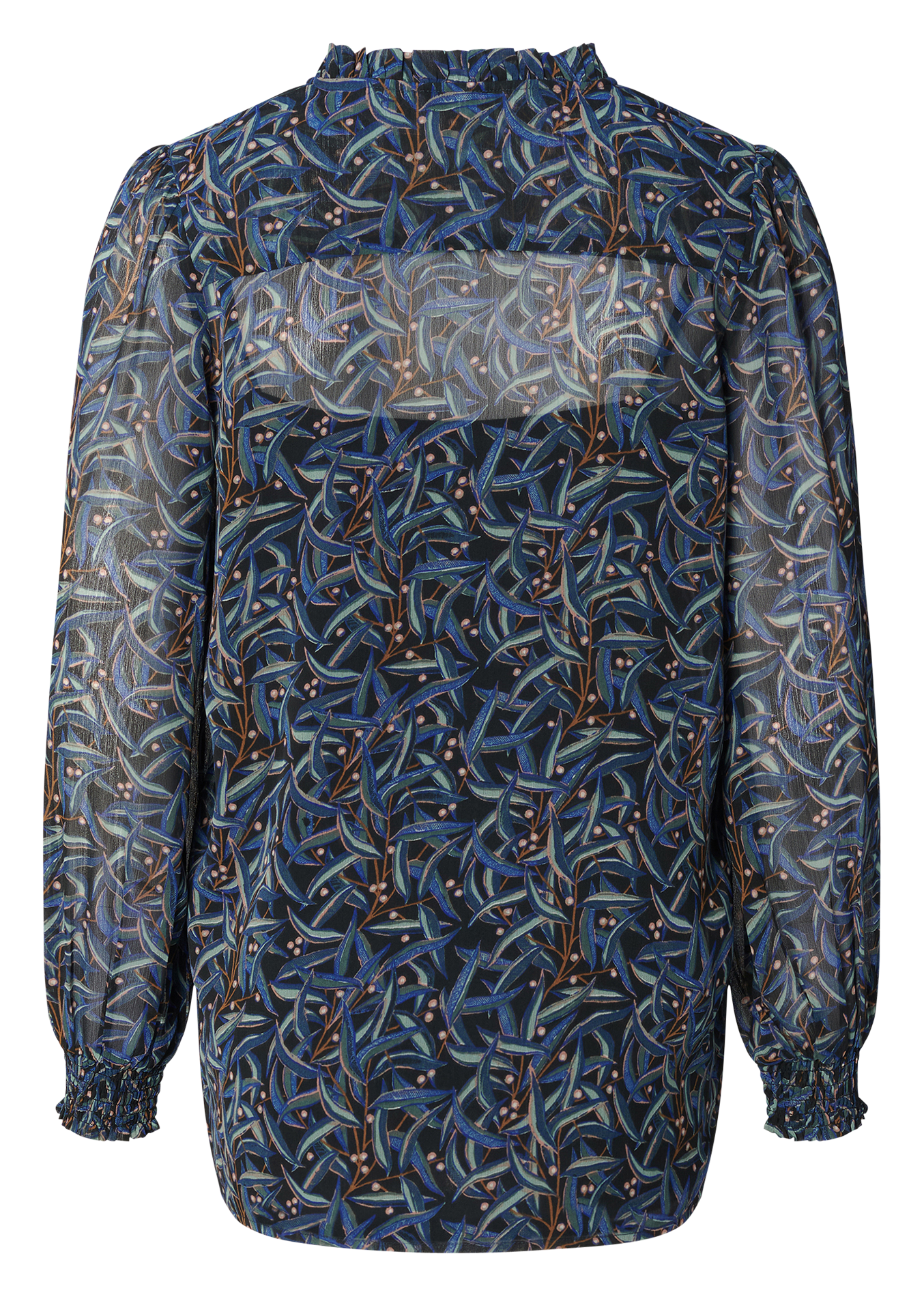 Maternity blouse with Tunisian collar Black