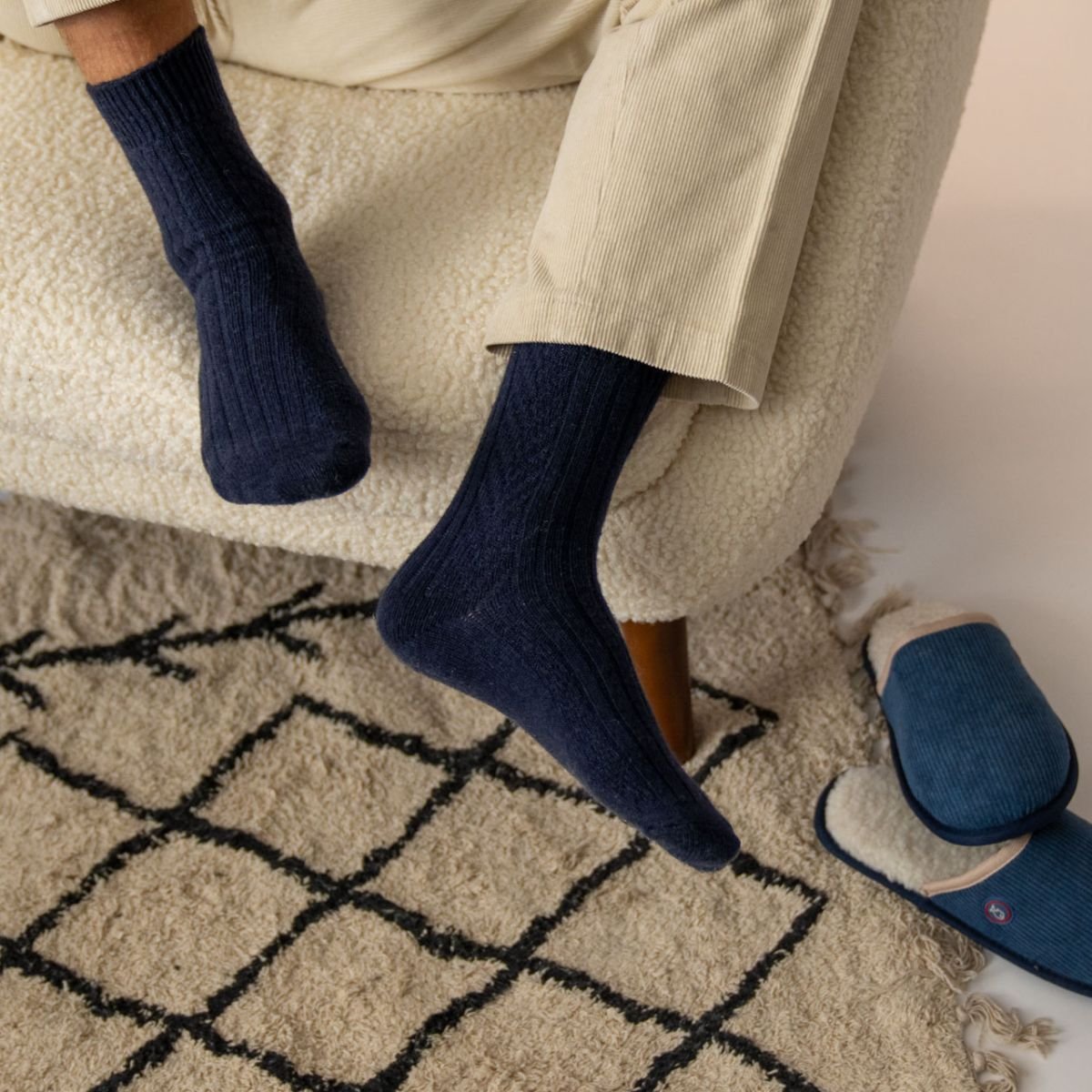 Wool socks BILLYBELT Blue