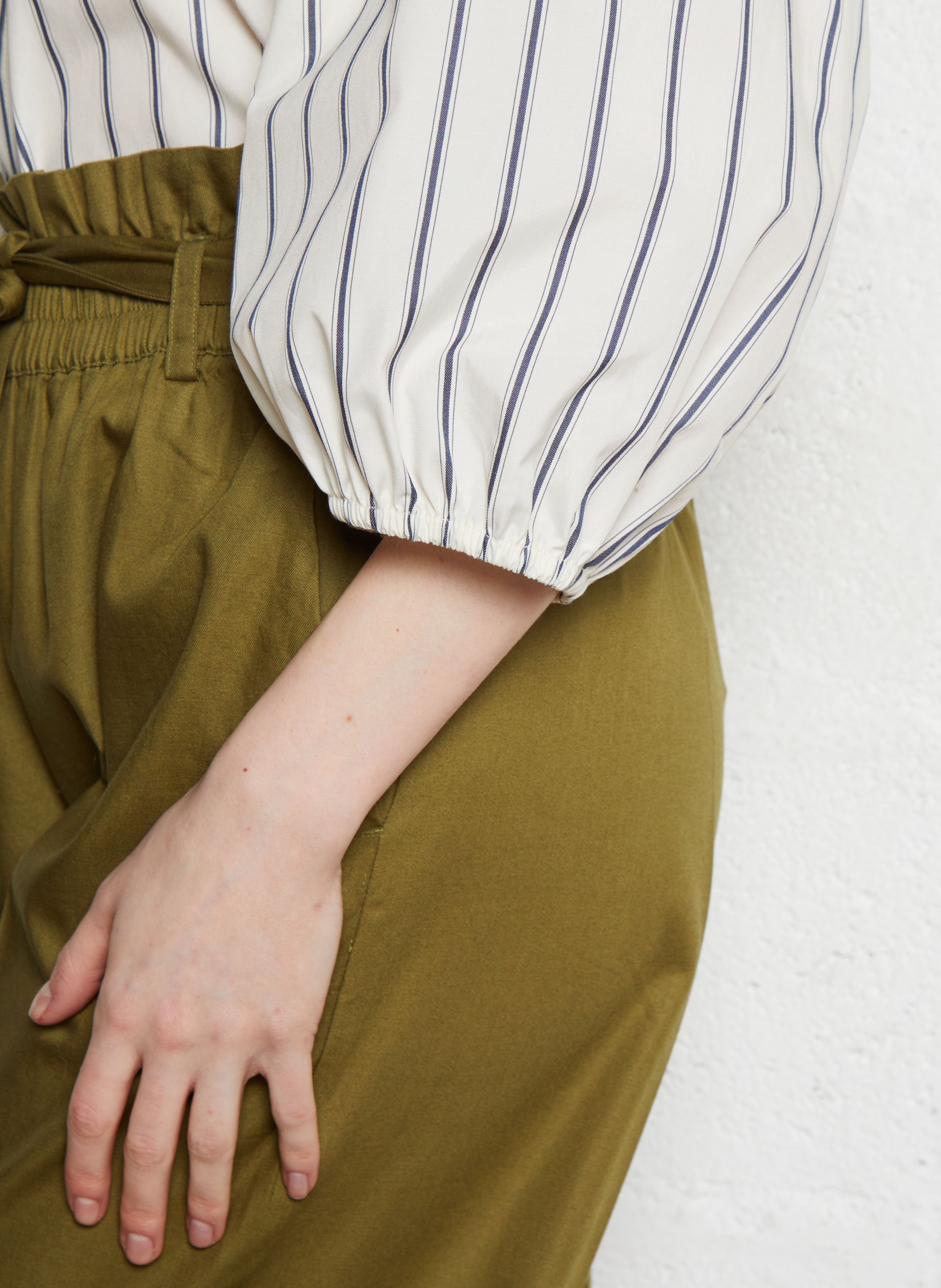 Weites Hemd mit Rundhalsausschnitt VILA Beige