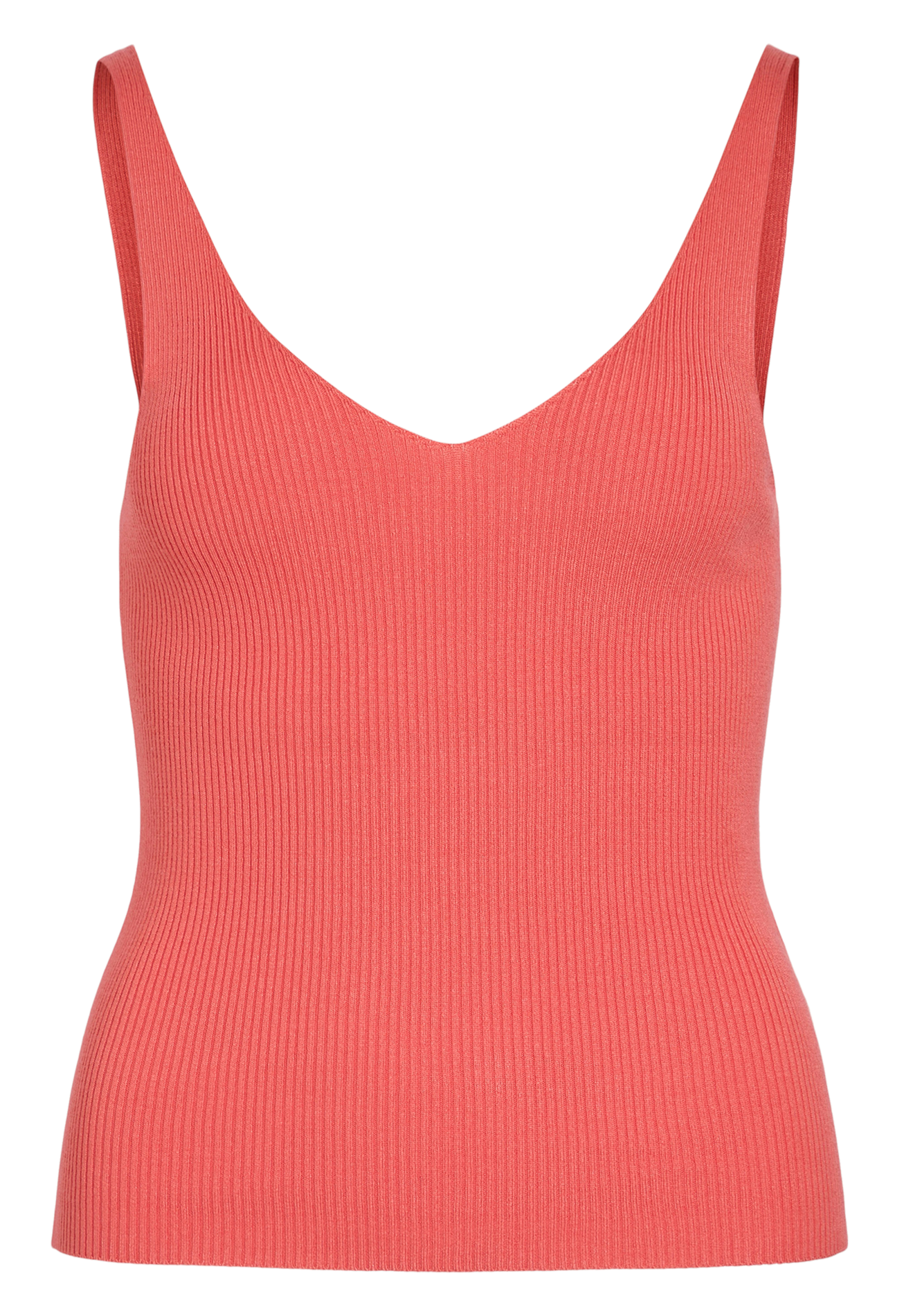 Débardeur ajusté côtelé VILA Rose